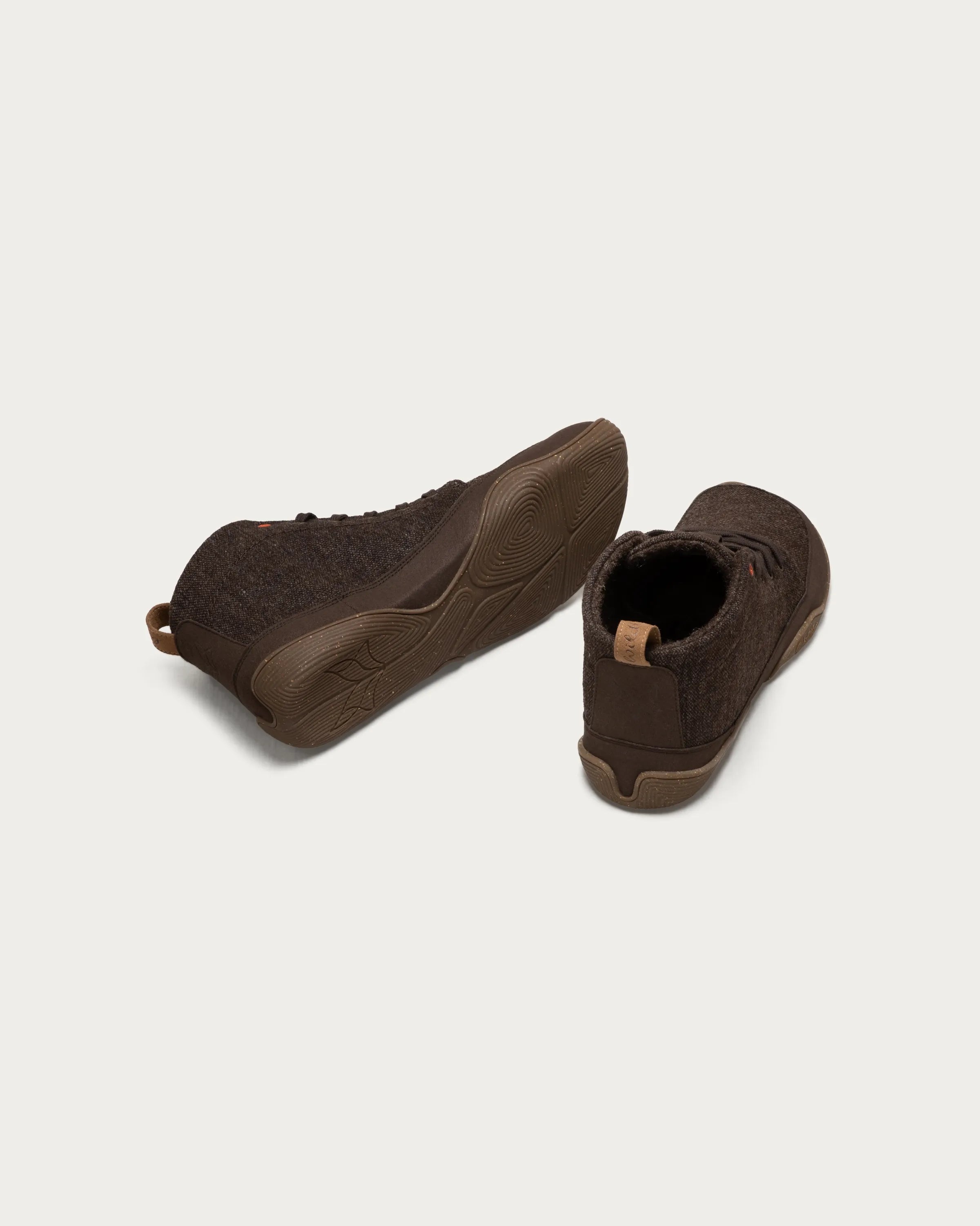 Wildling Marron Brun scarpe alte lana marrone calde