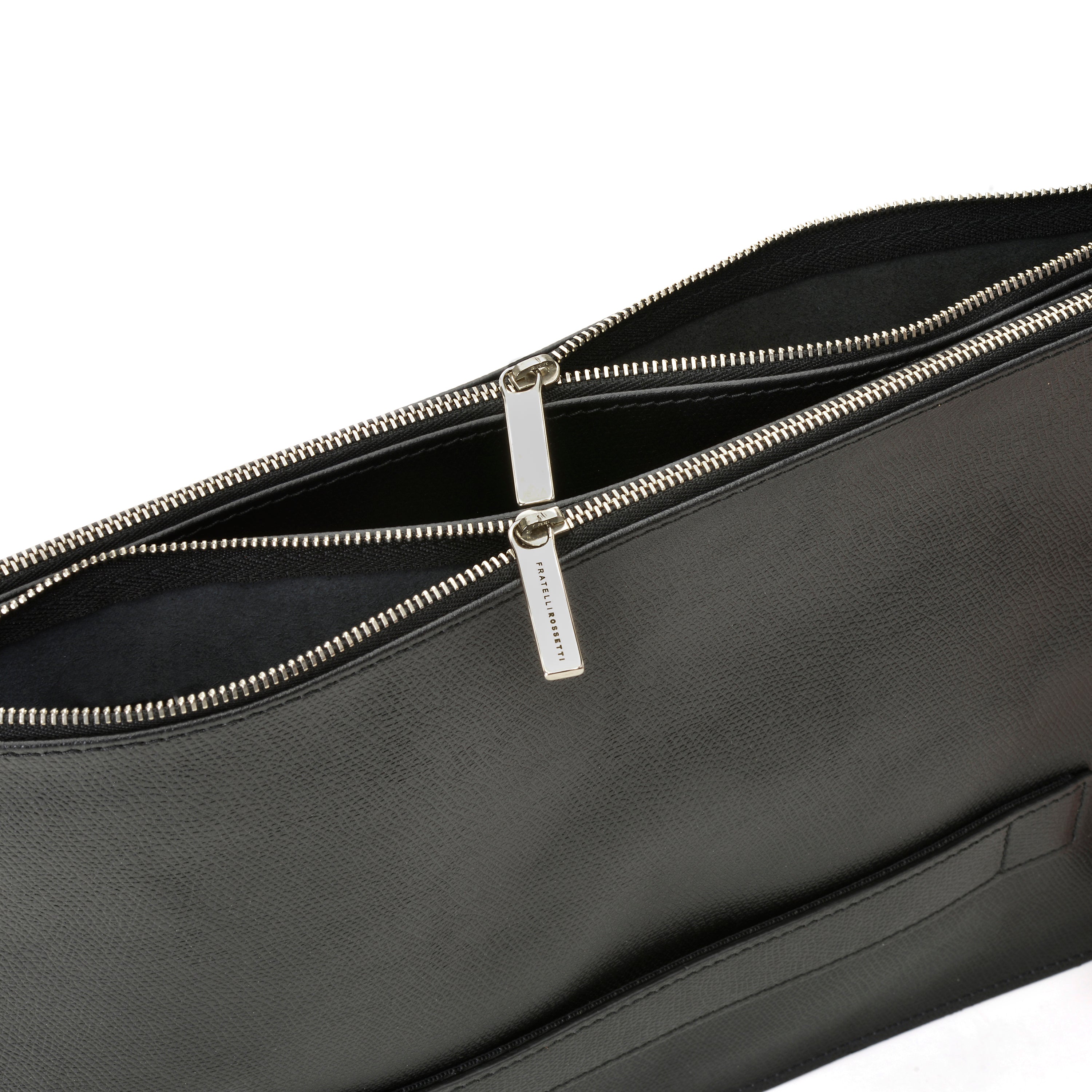 F.lli Rossetti Porta Documenti Pelle Nero Zip 35x25