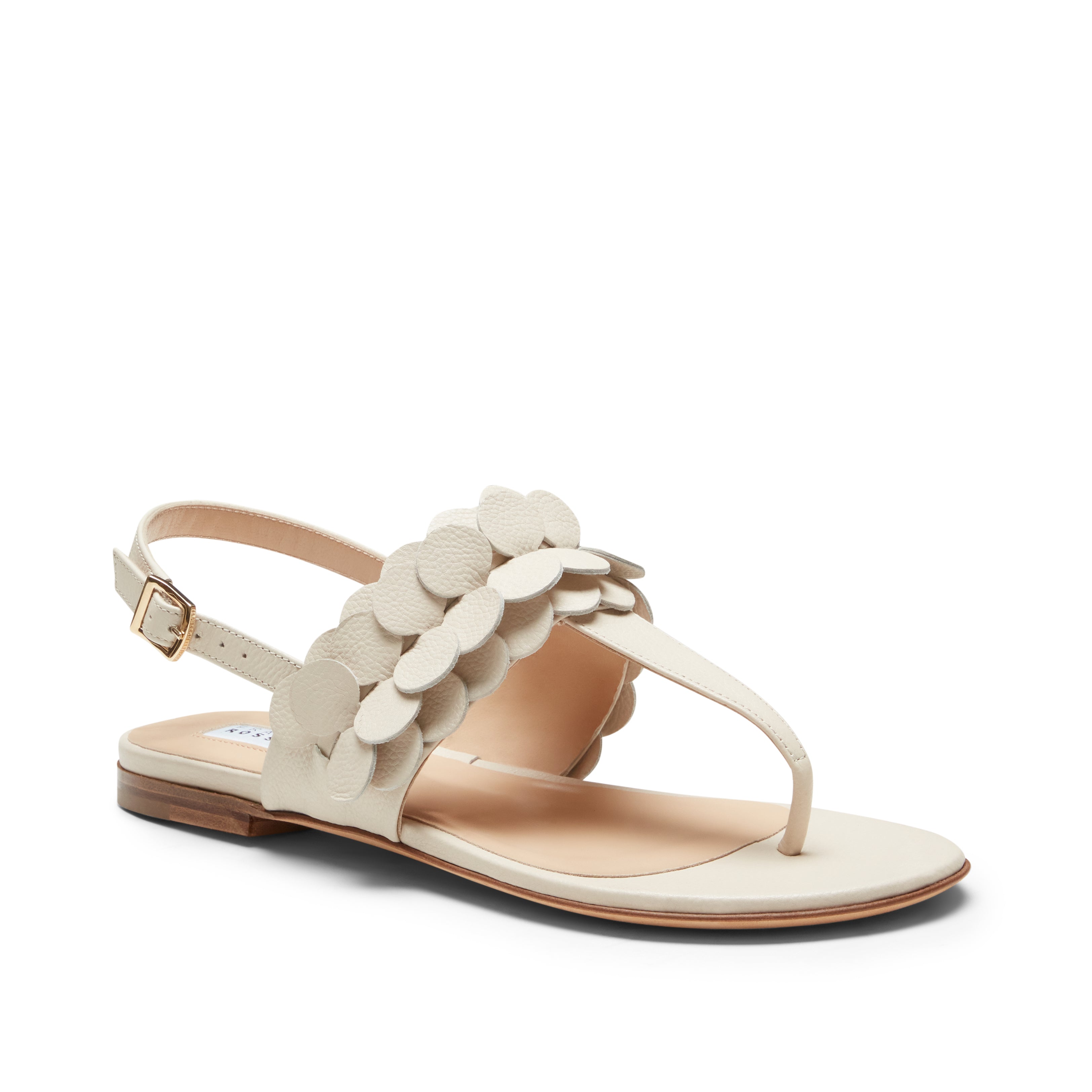 F.lli Rossetti 68262 Sandalo Pelle Avorio con Paillettes