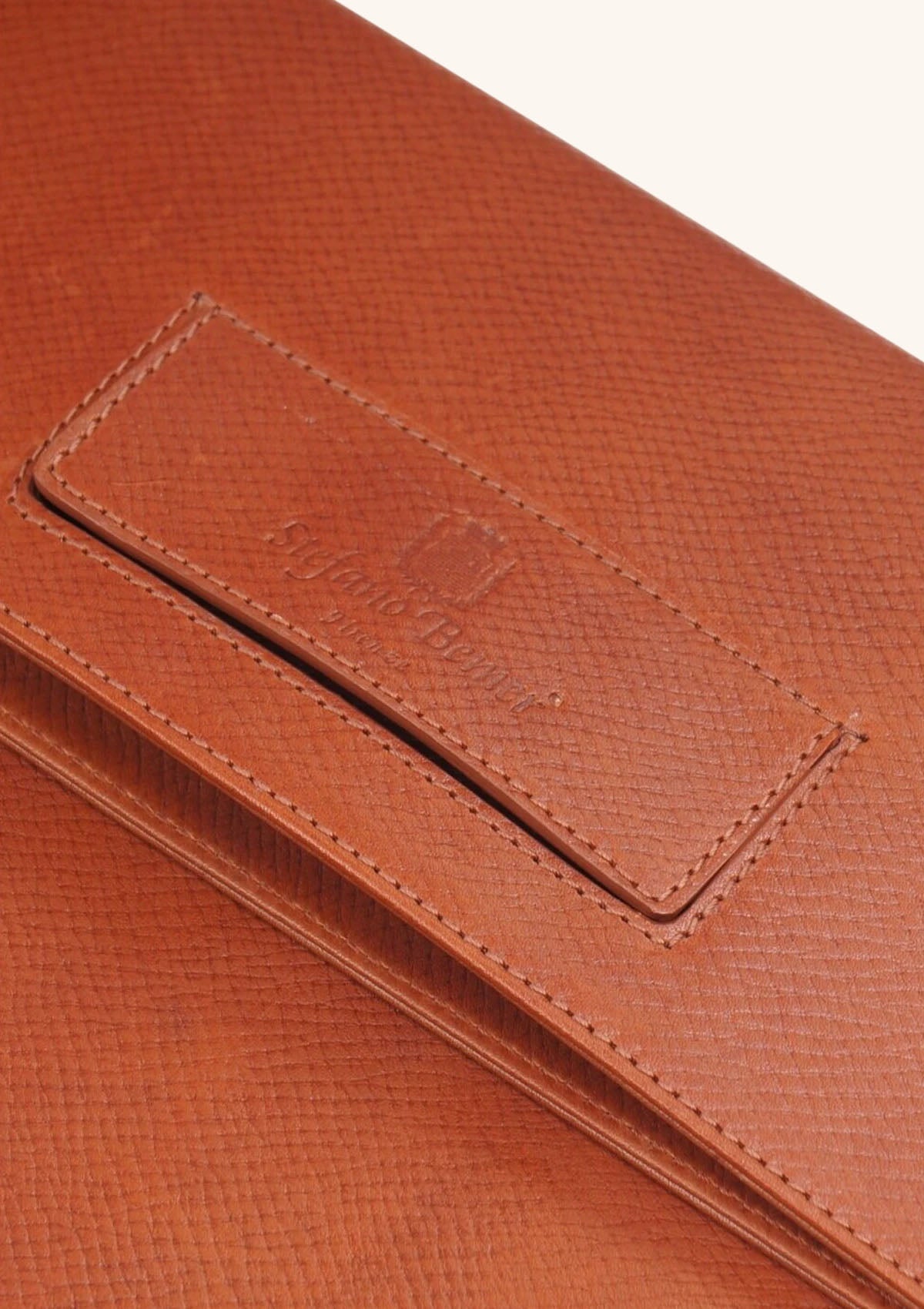 Stefano Bemer borsa pelle vitello marrone noce Folder 38 cm