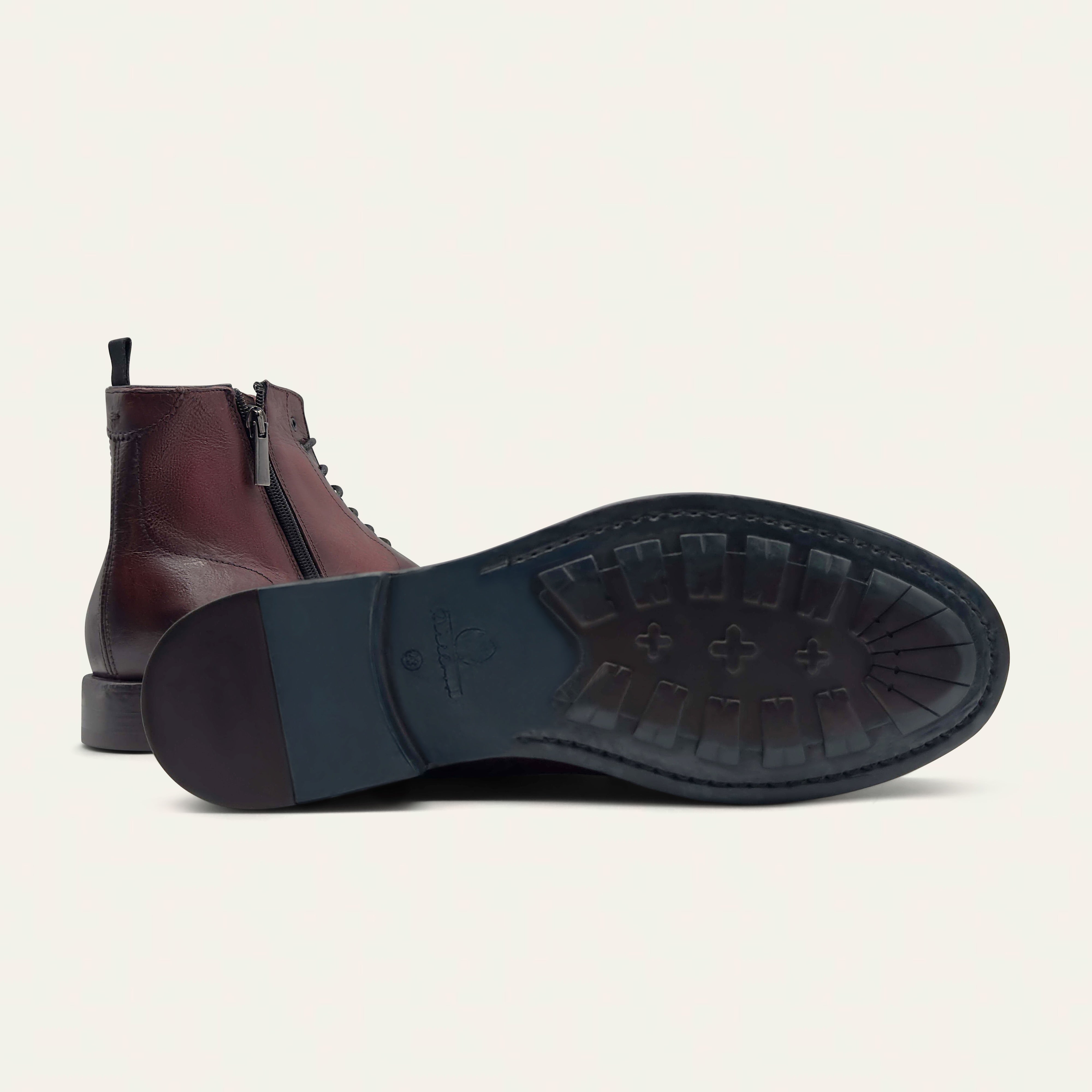 Dellovo Taburno derby pelle Rosso Scuro