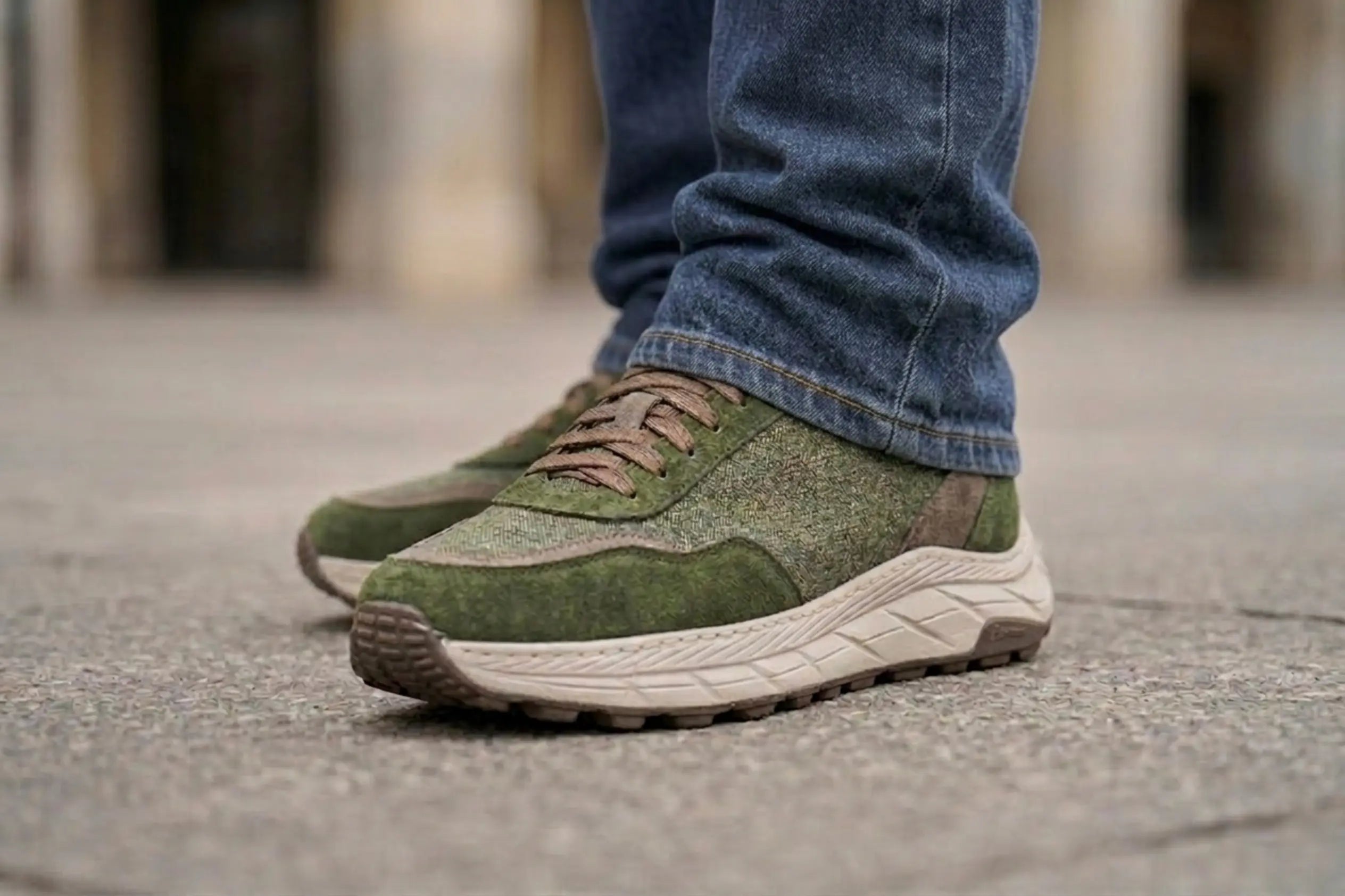 Sandro Barbera Wooly Runix Green sneaker uomo verde lana
