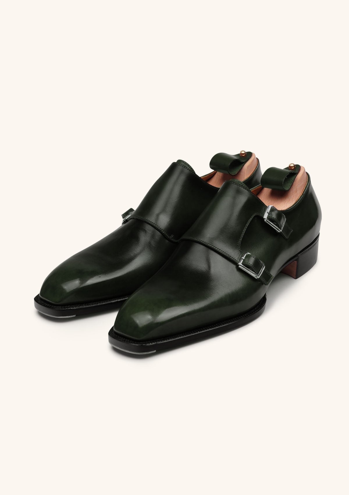 Stefano Bemer Monks T2306 scarpe double monk verde