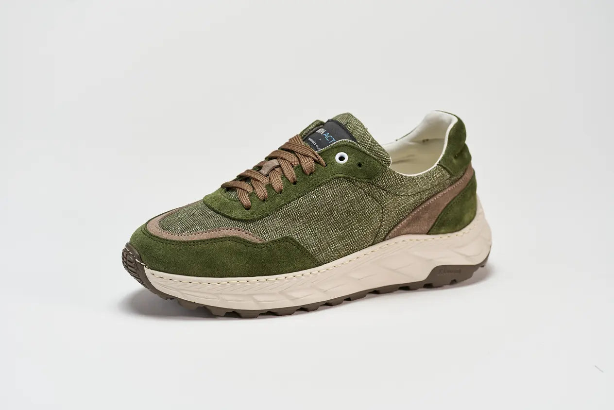 Sandro Barbera Wooly Runix Green sneaker uomo verde lana