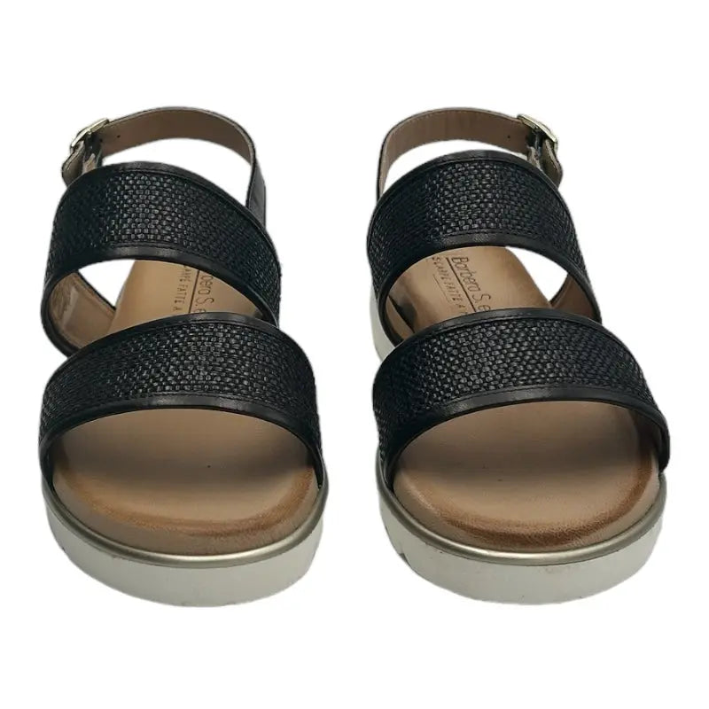 Sandro Barbera & Figli 1067 Sandalo Nero Pelle Vera