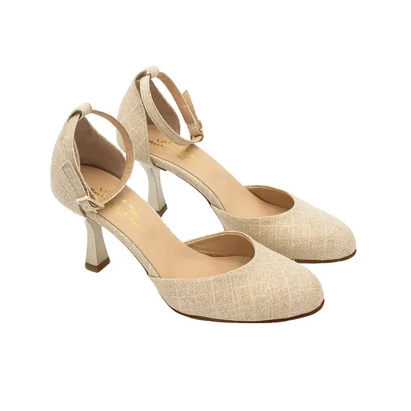 Sandro Barbera & Figli 602 Galassia sandali oro tacco 7 cm pelle