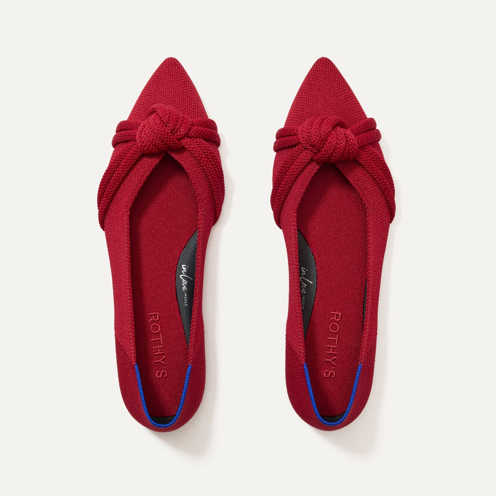 Rothy's The Knot Point II Candied Berry ballerine nodo bordeaux
