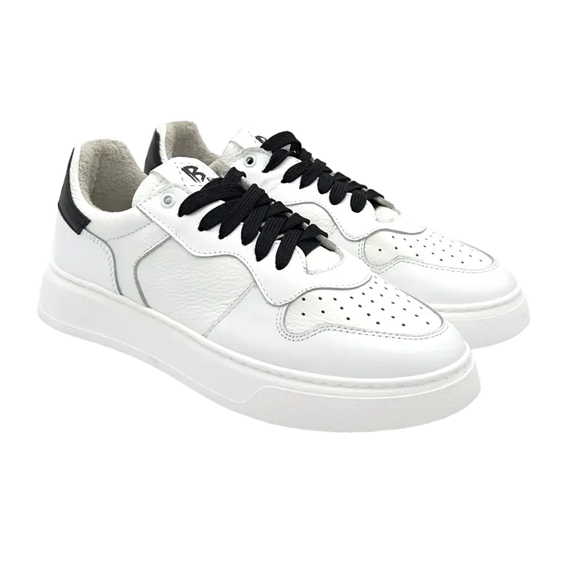 Sandro Barbera B68 King Sneaker Uomo Bianco Pelle Vera