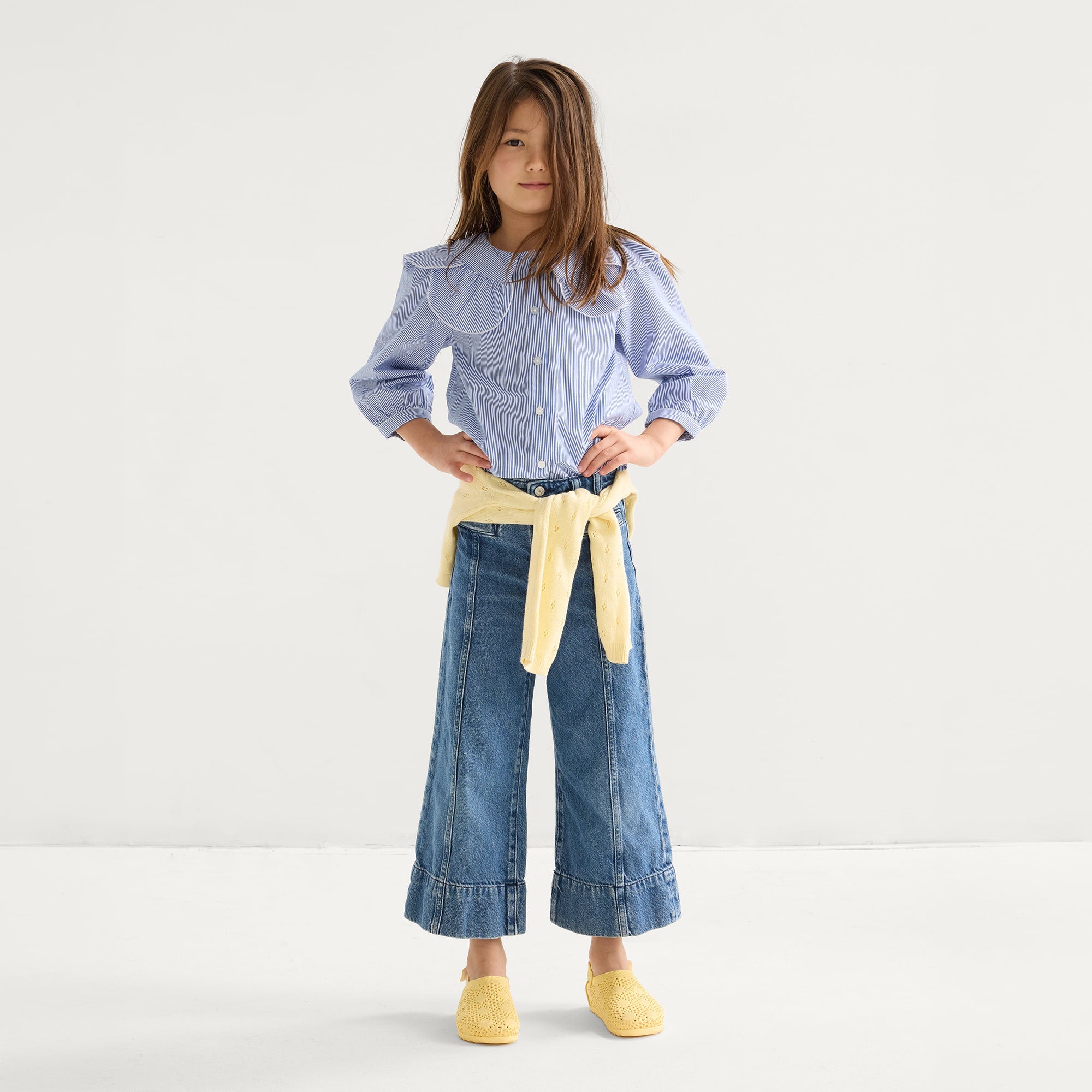 Rothy's The Kids Clog zoccoli bimbo Sunny Crochet giallo