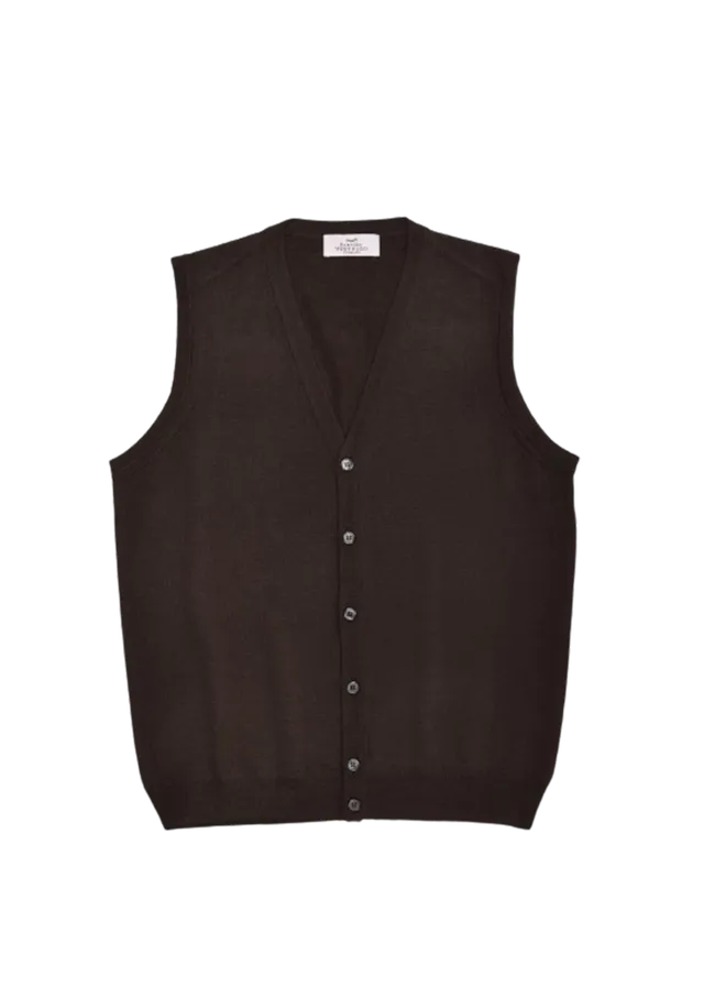 Stefano Bemer Blazers SV7002 gilet lana marrone 3XL