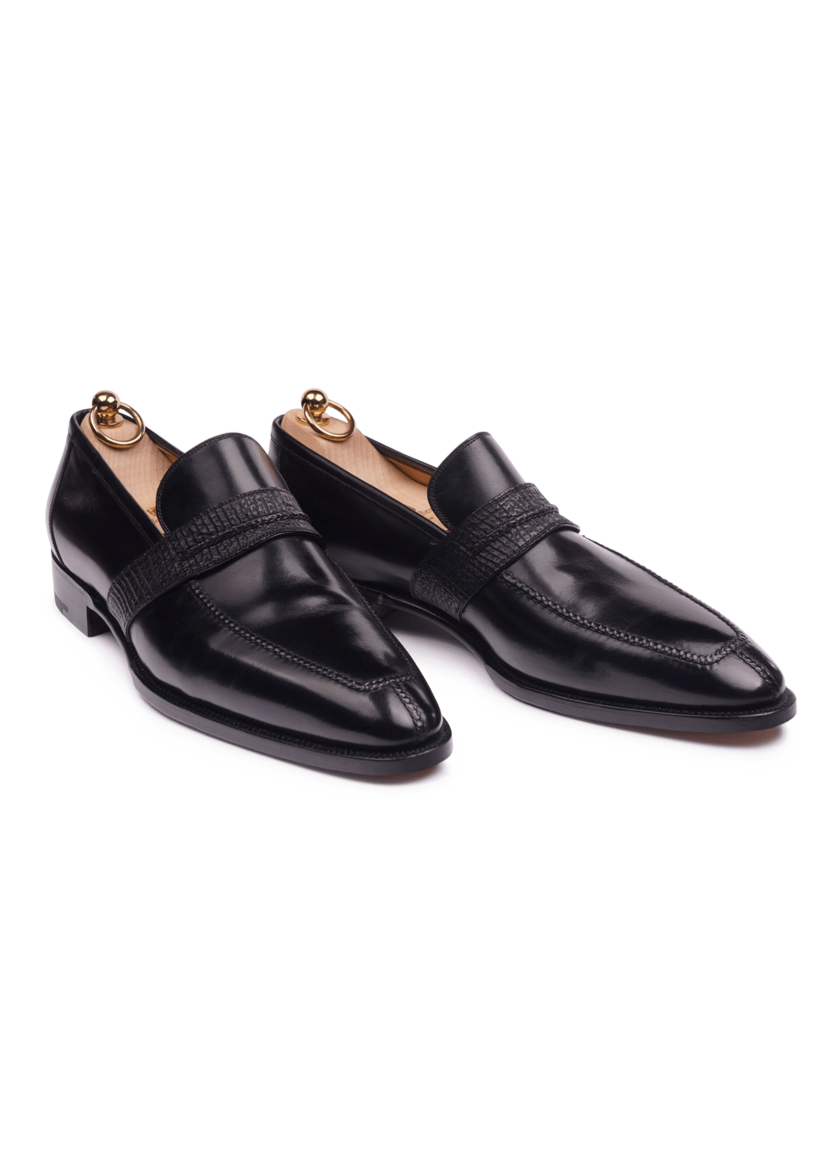 Stefano Bemer Loafers C1230 mocassini neri penny squalo