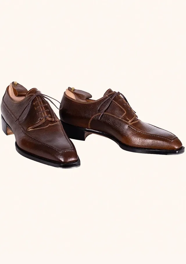 Stefano Bemer Derbies T4250 scarpe marroni horsefront