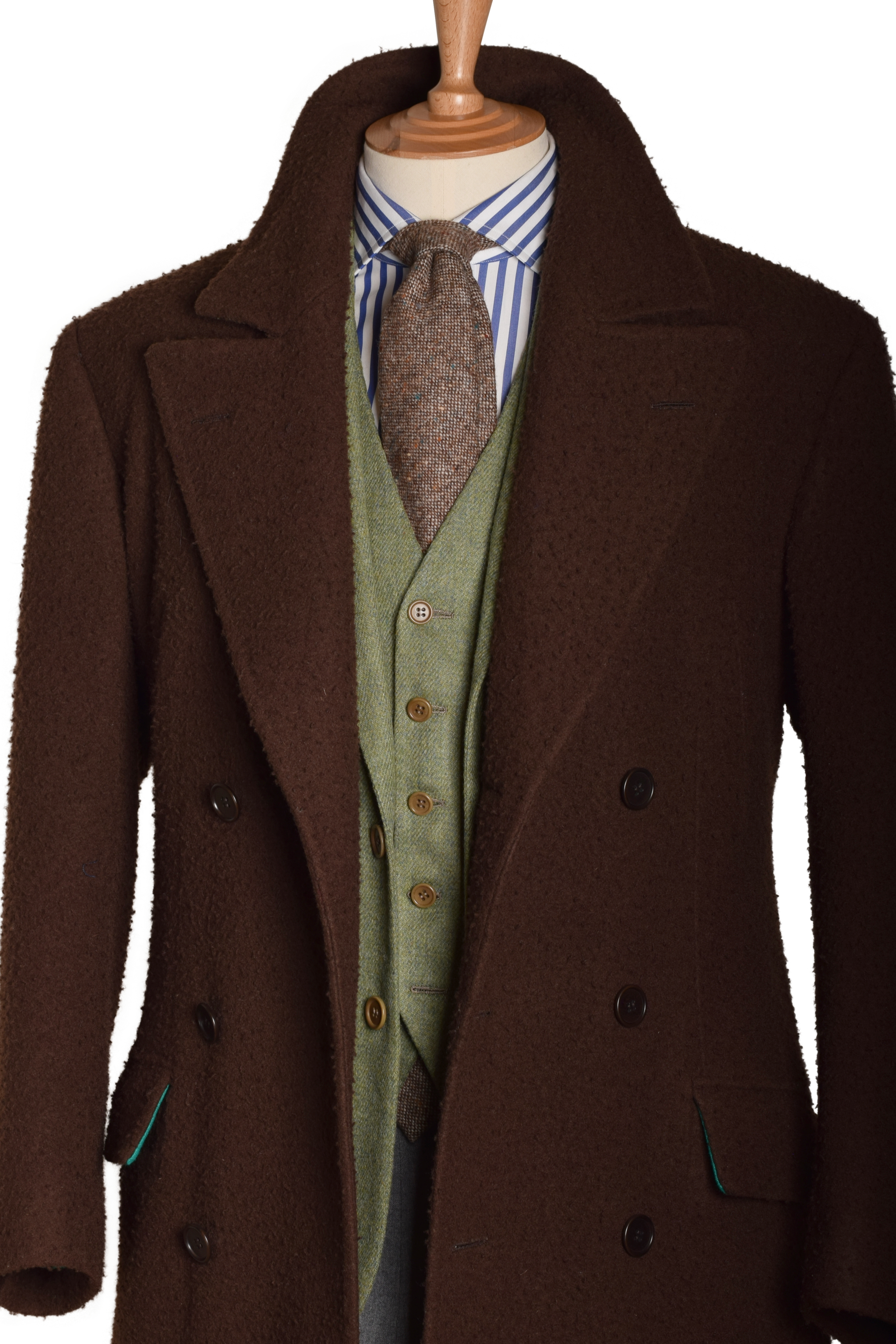 Stefano Bemer Overcoats SV4003 cappotto lana marrone