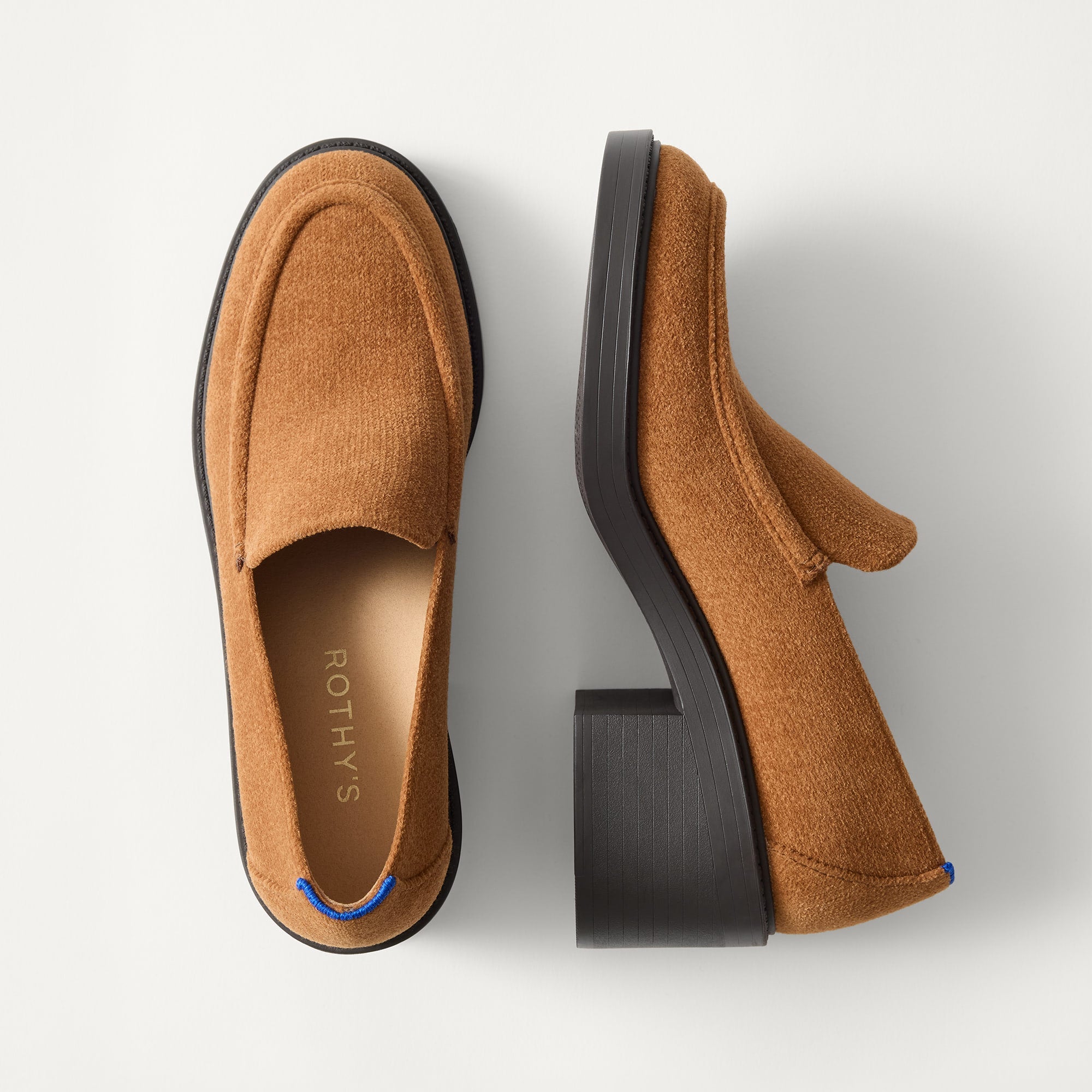 Rothy's The Block Heel Loafer mocassini tacco Black