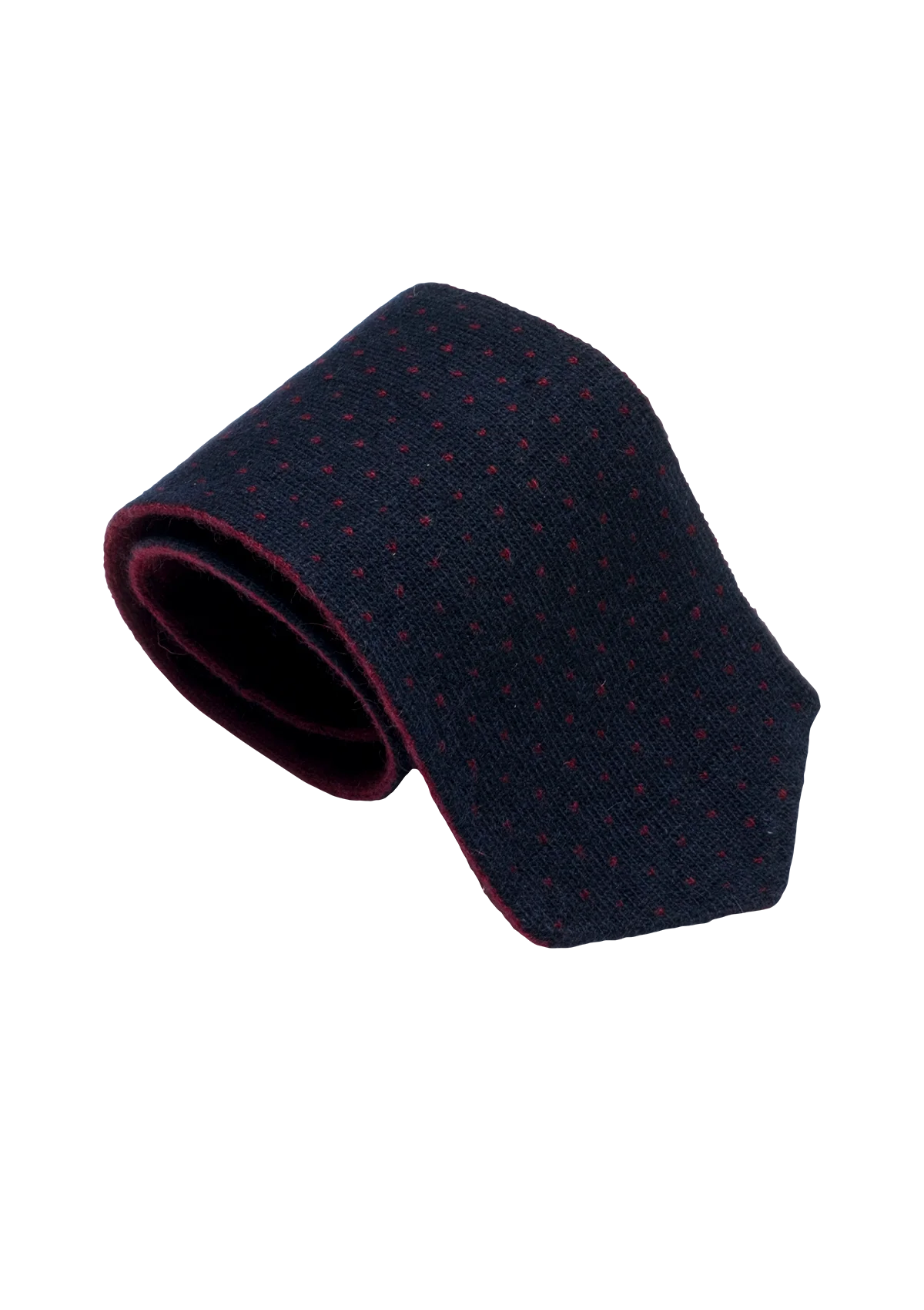 Stefano Bemer Ties Pattern 4 cravatta lana blu bordeaux