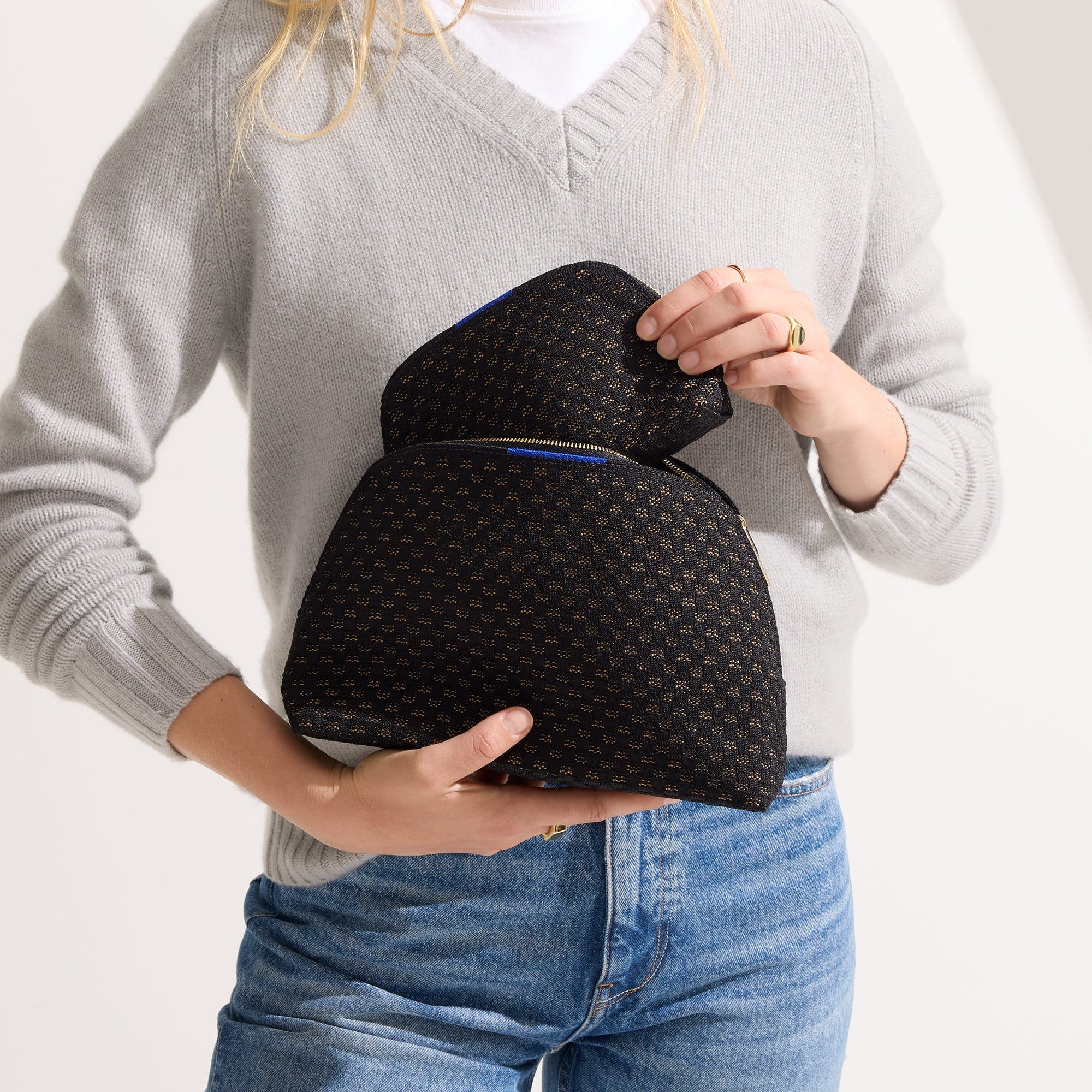 Rothy's The Vanity Set pochette Night Song 2 pezzi intreccio