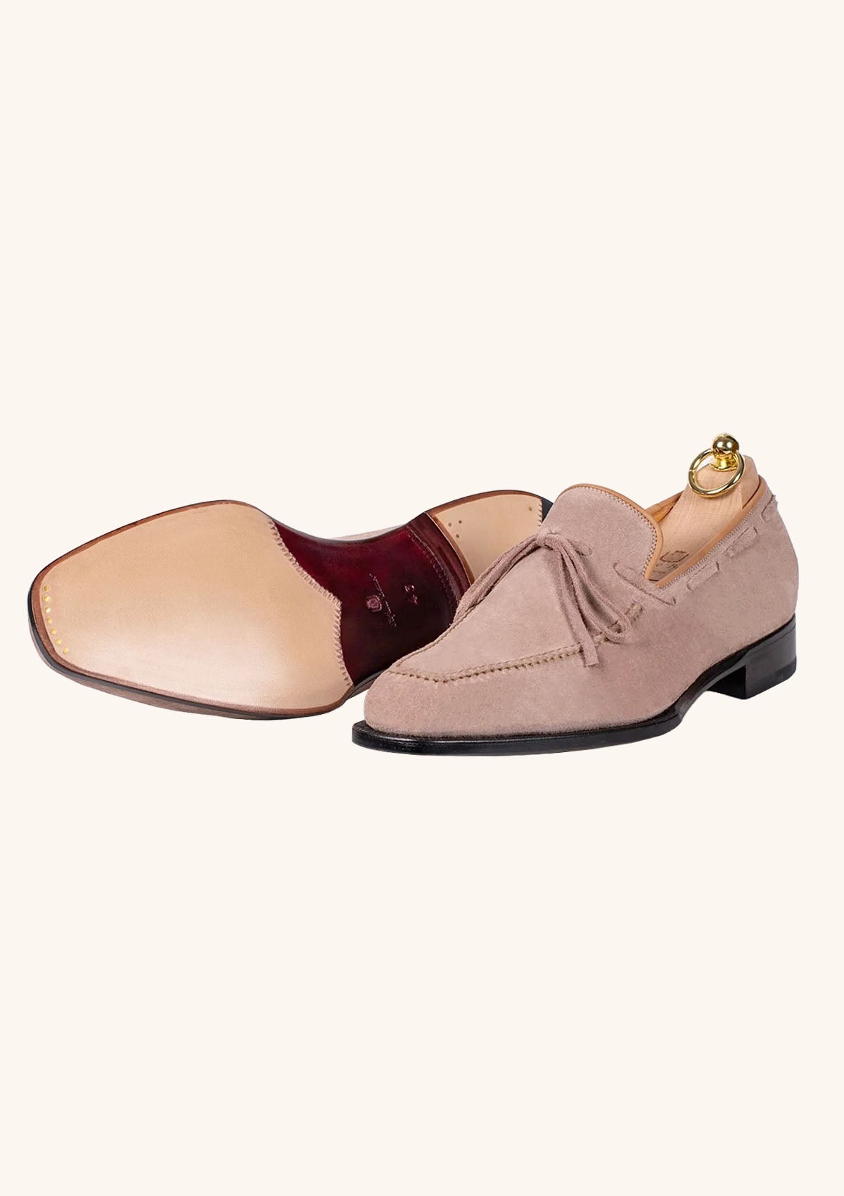 Stefano Bemer Loafers C1320 mocassini camoscio beige 42