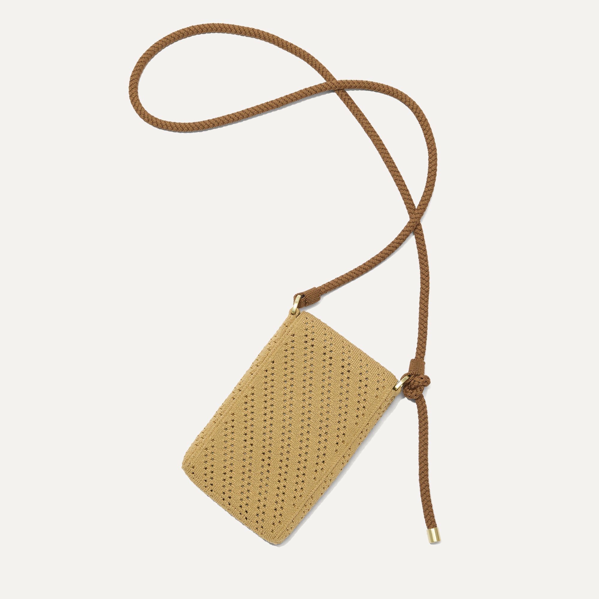 Rothy's The Phone Crossbody borsa tracolla Brown Butter Crochet