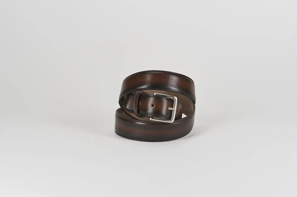 Sandro Barbera Old Brown Cintura Pelle Uomo Tinta a Mano