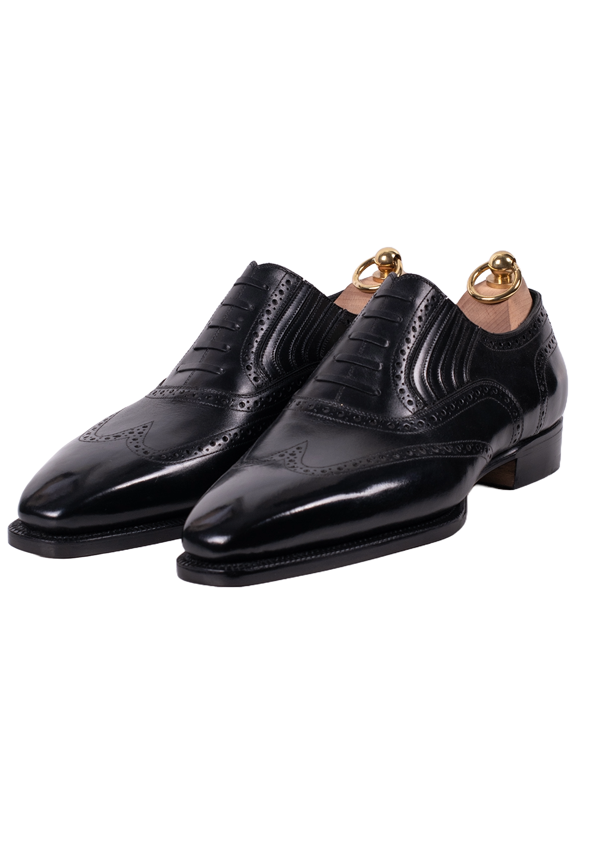 Stefano Bemer Lazymen scarpe oxford pelle nere wingtip