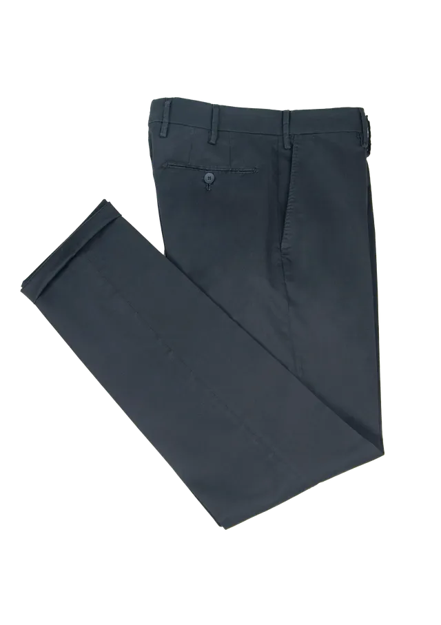 Stefano Bemer Trousers Chino Blu Navy SV3048 Cotone