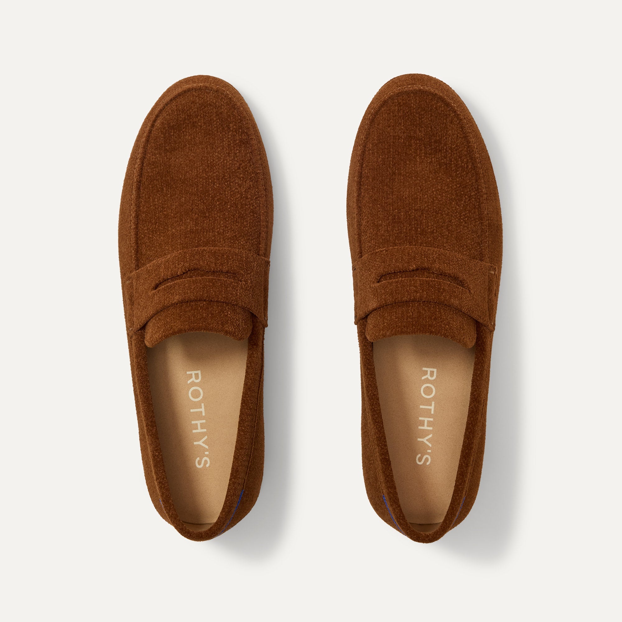 Rothy's The Ravello Penny Loafer mocassini uomo marrone scamosciato