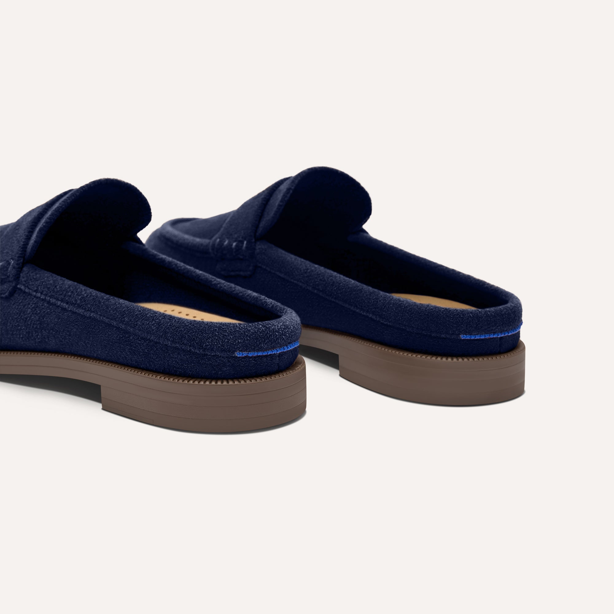 Rothy's The Penny Loafer Mule mocassini blu navy scamosciati
