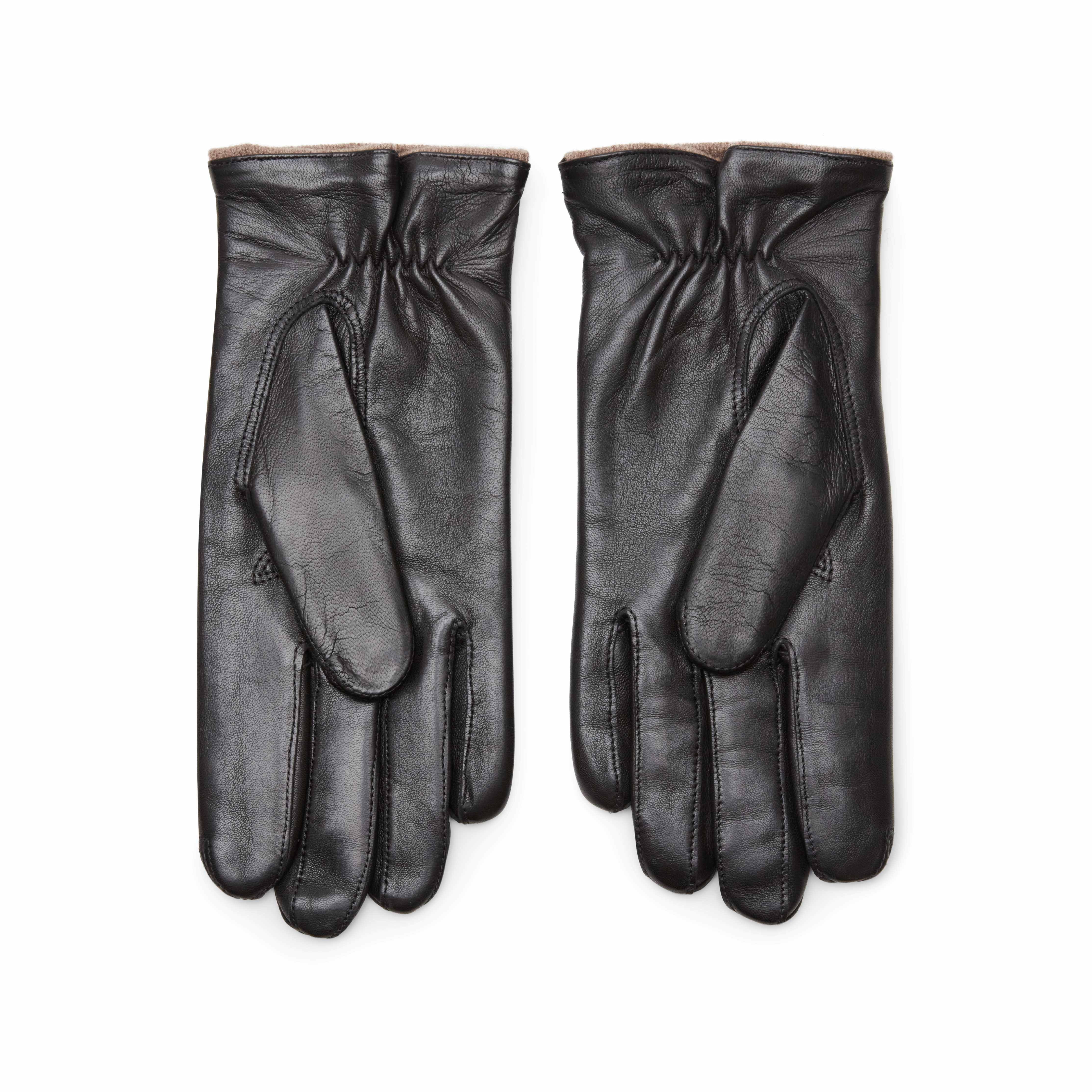 F.lli Rossetti 92238 guanto uomo nero nappa tre cordoni