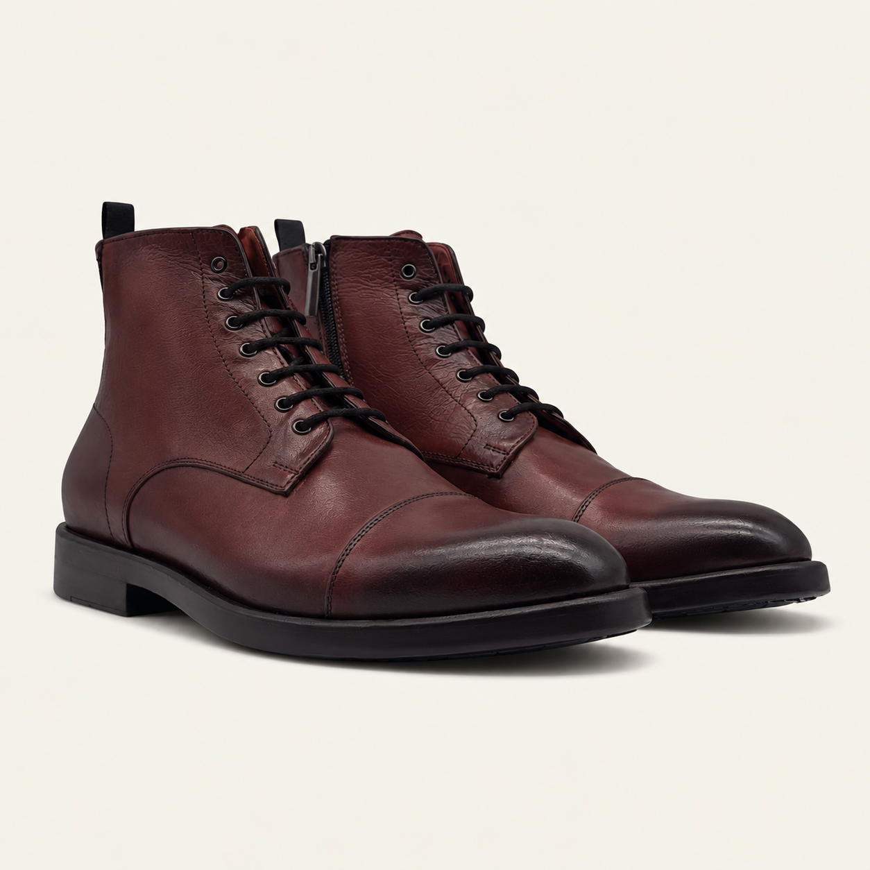 Dellovo Taburno derby pelle Rosso Scuro