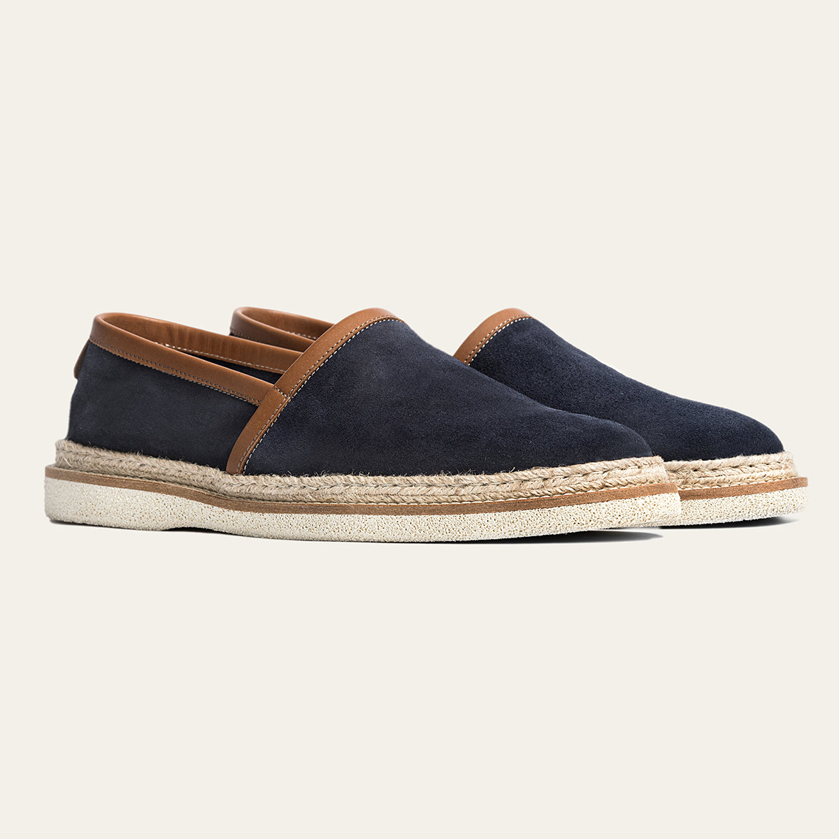 Dellovo Positano espadrillas uomo camoscio sabbia