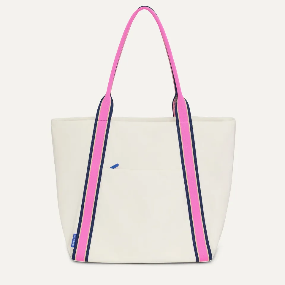 Rothy's The Travel Tote borsa viaggio Optic avorio porta laptop 16"