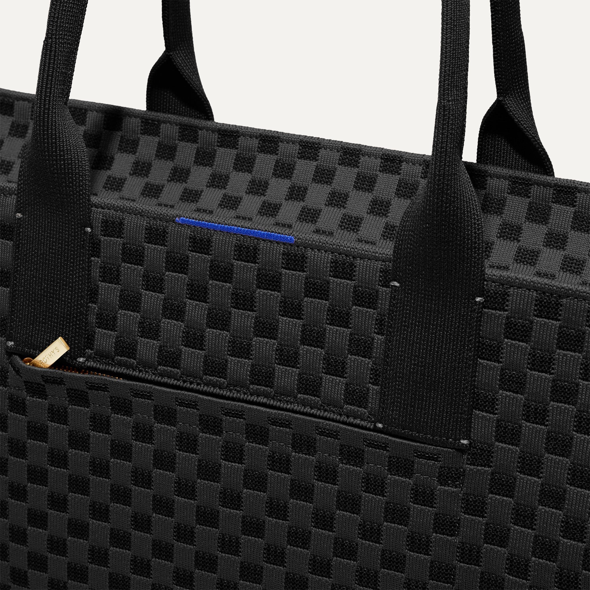 Rothy's The Classic Tote borsa tote Black Sand con zip