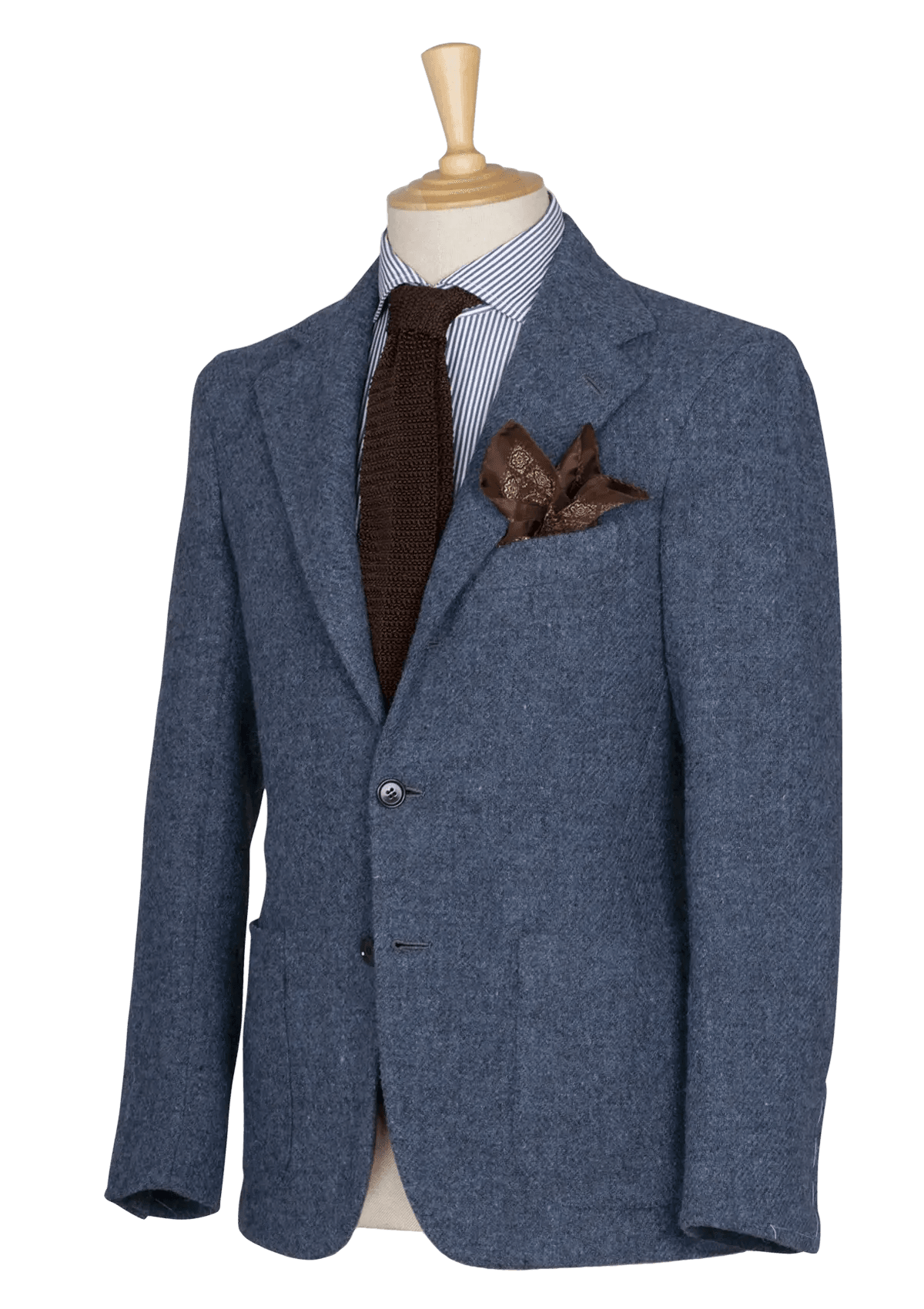 Stefano Bemer Blazers SV2064 giacca azzurra 48 tweed