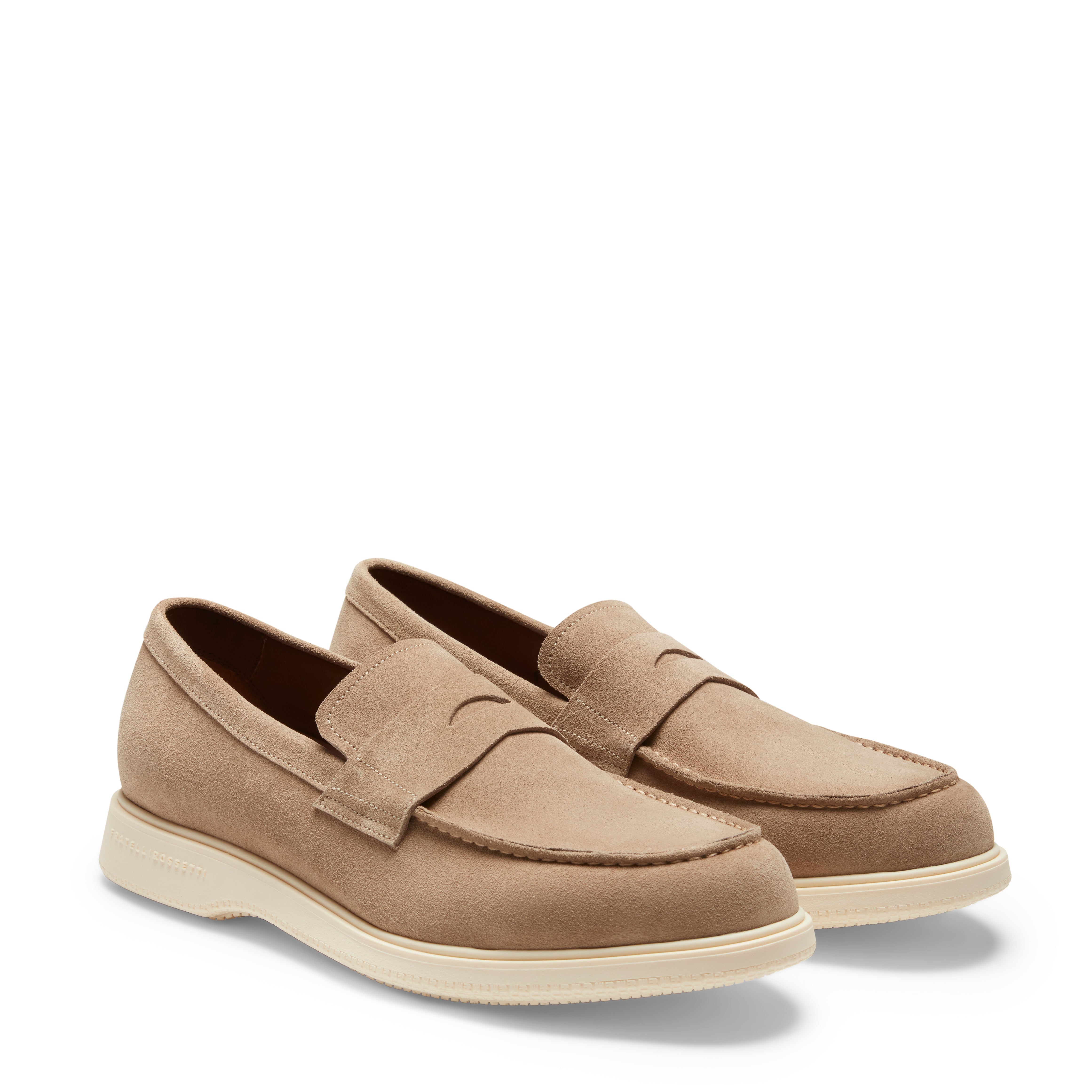 F.lli Rossetti mocassino suede corda con fascetta uomo