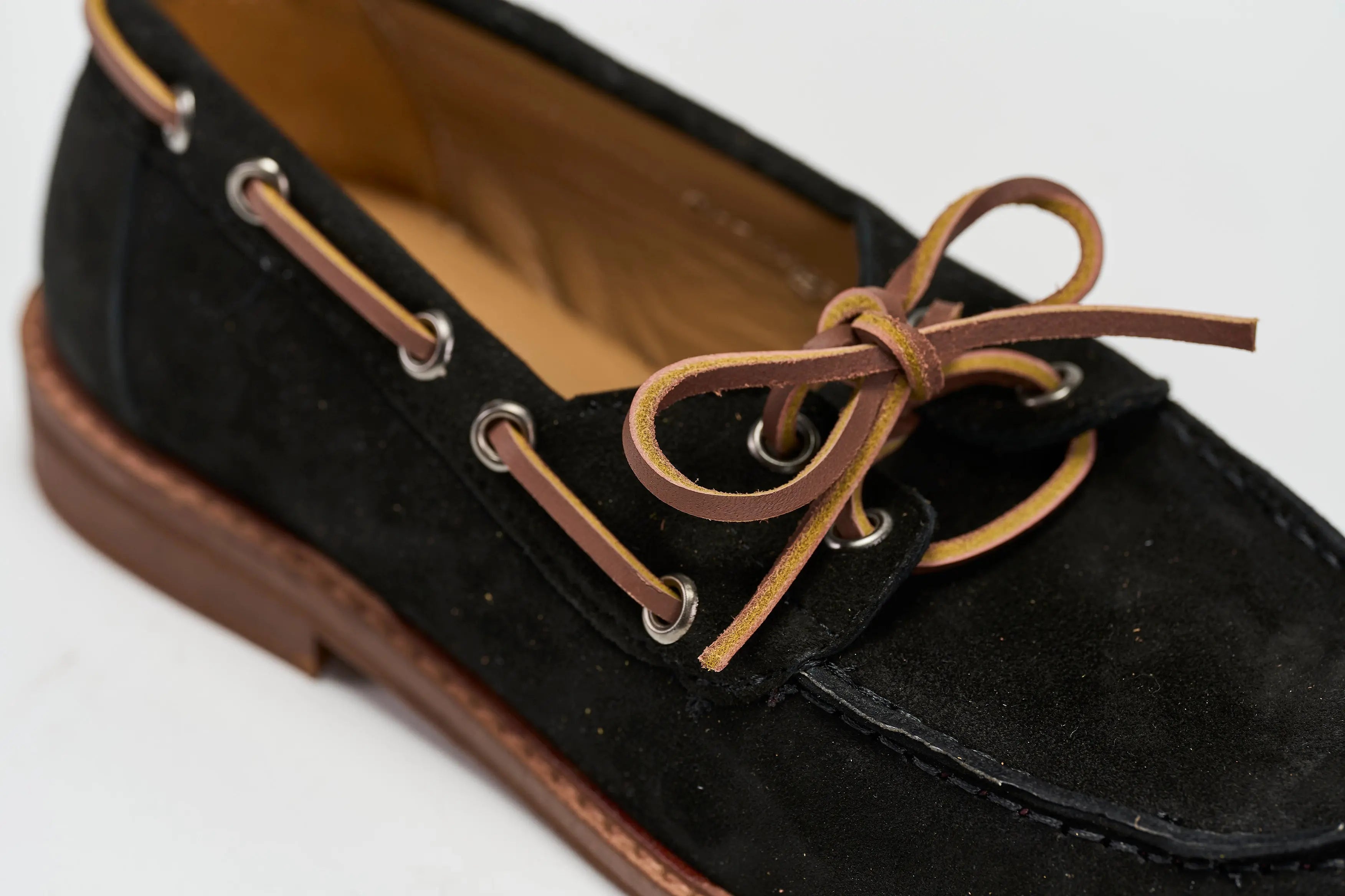 Sandro Barbera Barca Stringate Black scamosciato fodera pelle