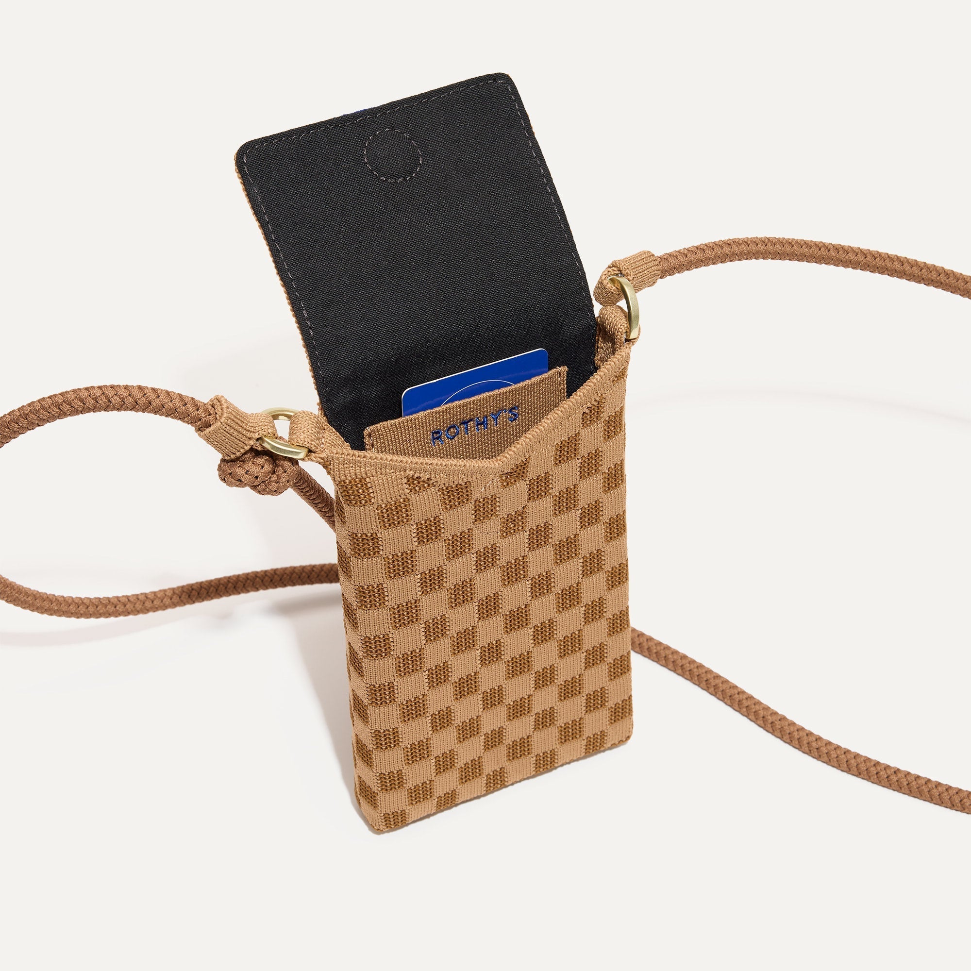 Rothy's The Phone Crossbody borsa tracolla Hazelnut cammello