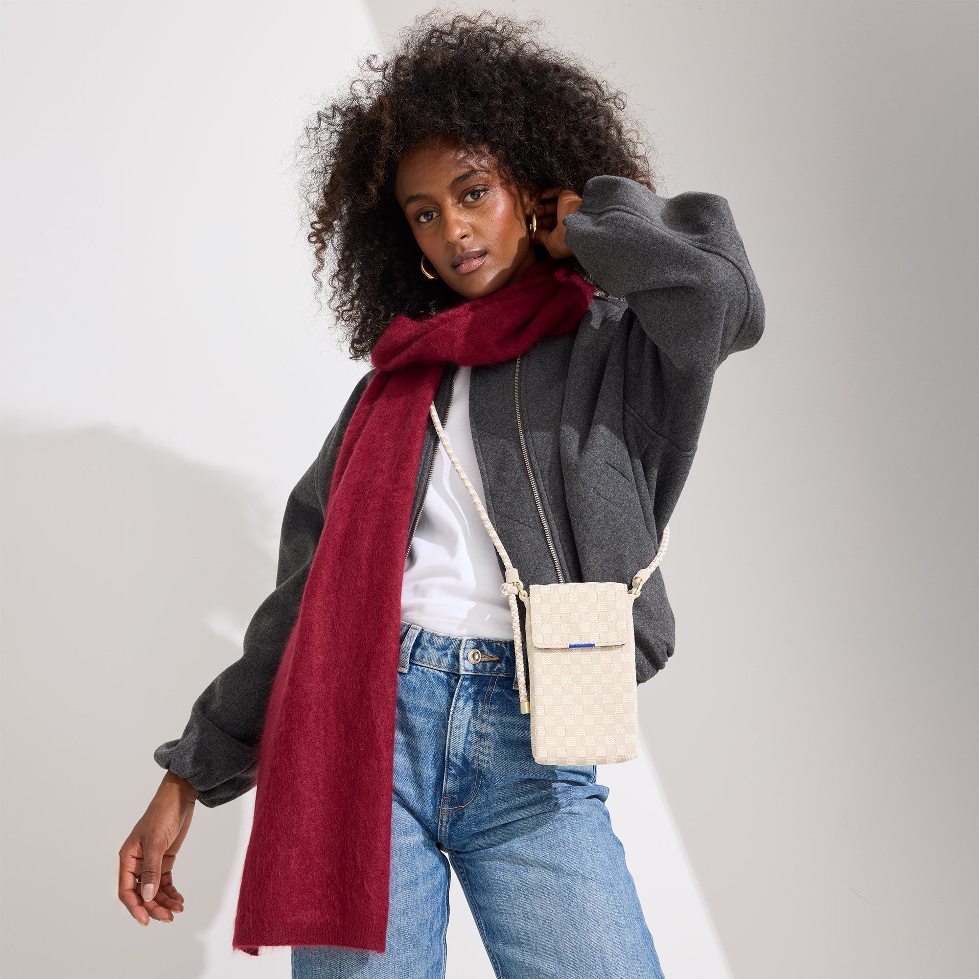 Rothy's The Phone Crossbody borsa a tracolla White Sand avorio
