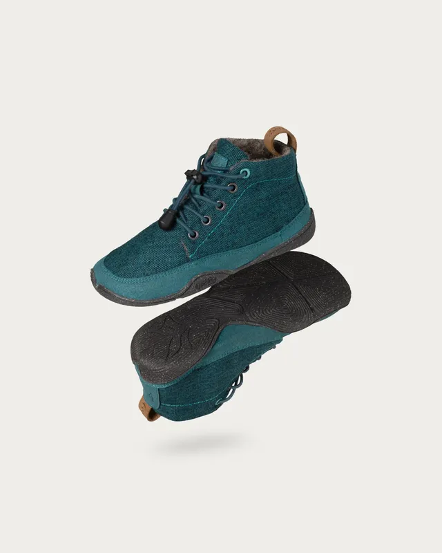 Wildling Shoes Marron Smaragdin scarpe bambini lana verde