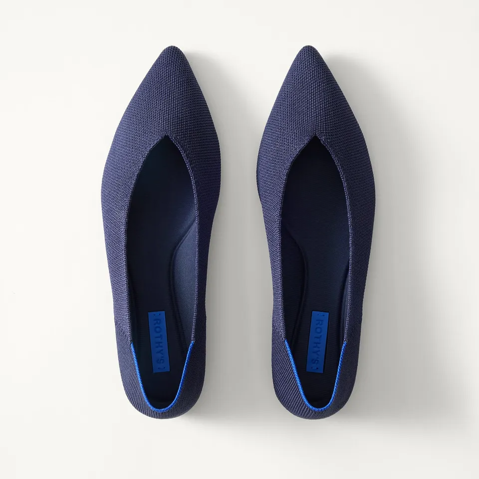 Rothy's The Point III ballerine blu navy Navy punta comoda