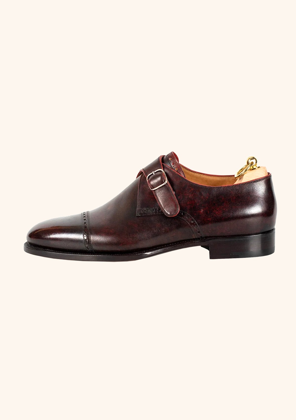 Stefano Bemer Monks C2262 scarpe monk bordeaux pelle