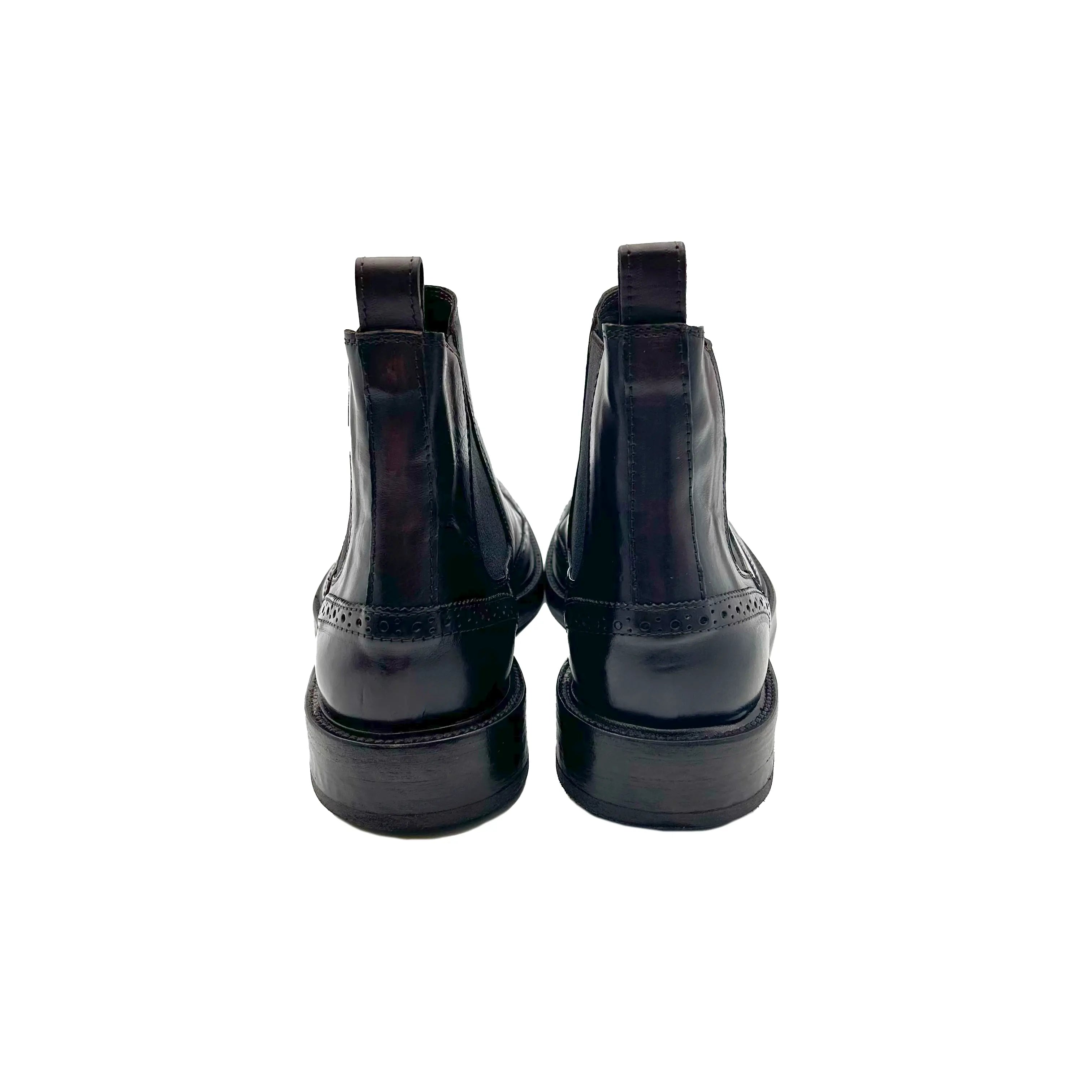 Sandro Barbera 1732 Chelsea Brogue Stone Wax Cioccolato