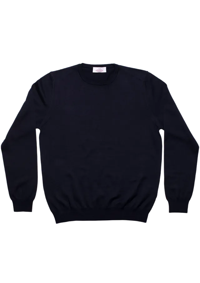 Stefano Bemer Knitwear maglione cotone blu XXL