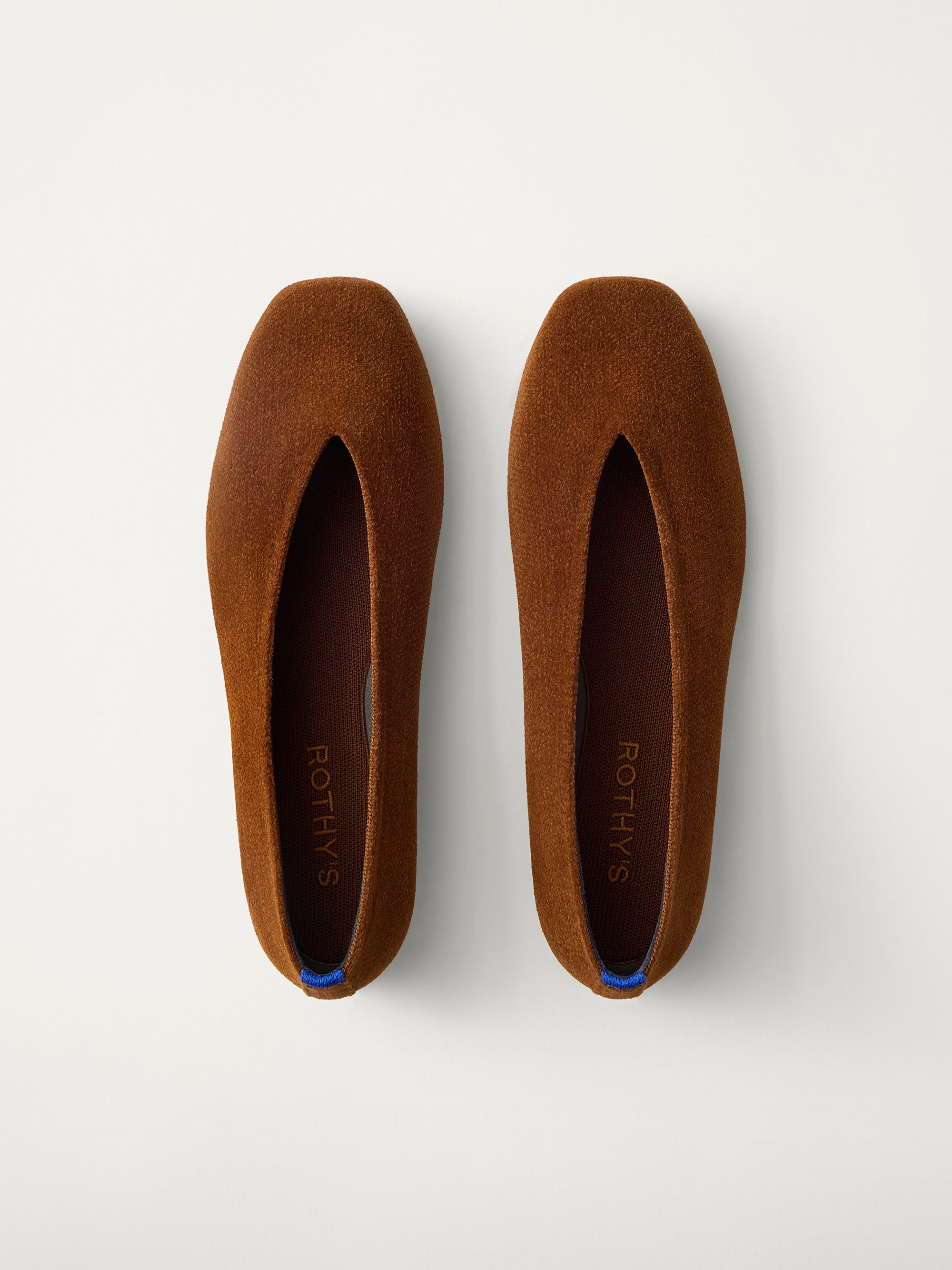 Rothy's The Max Square Ballerina ballerine revelvet russet marrone