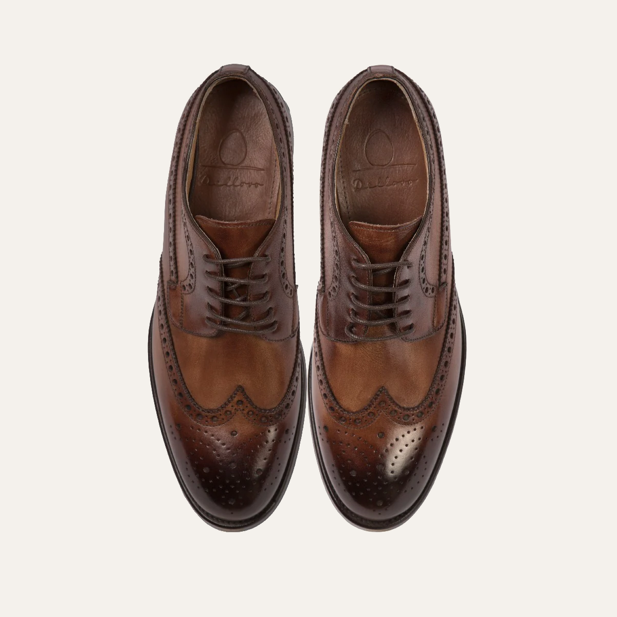 Dellovo Monteleone Derby Uomo Pelle Nero brogue