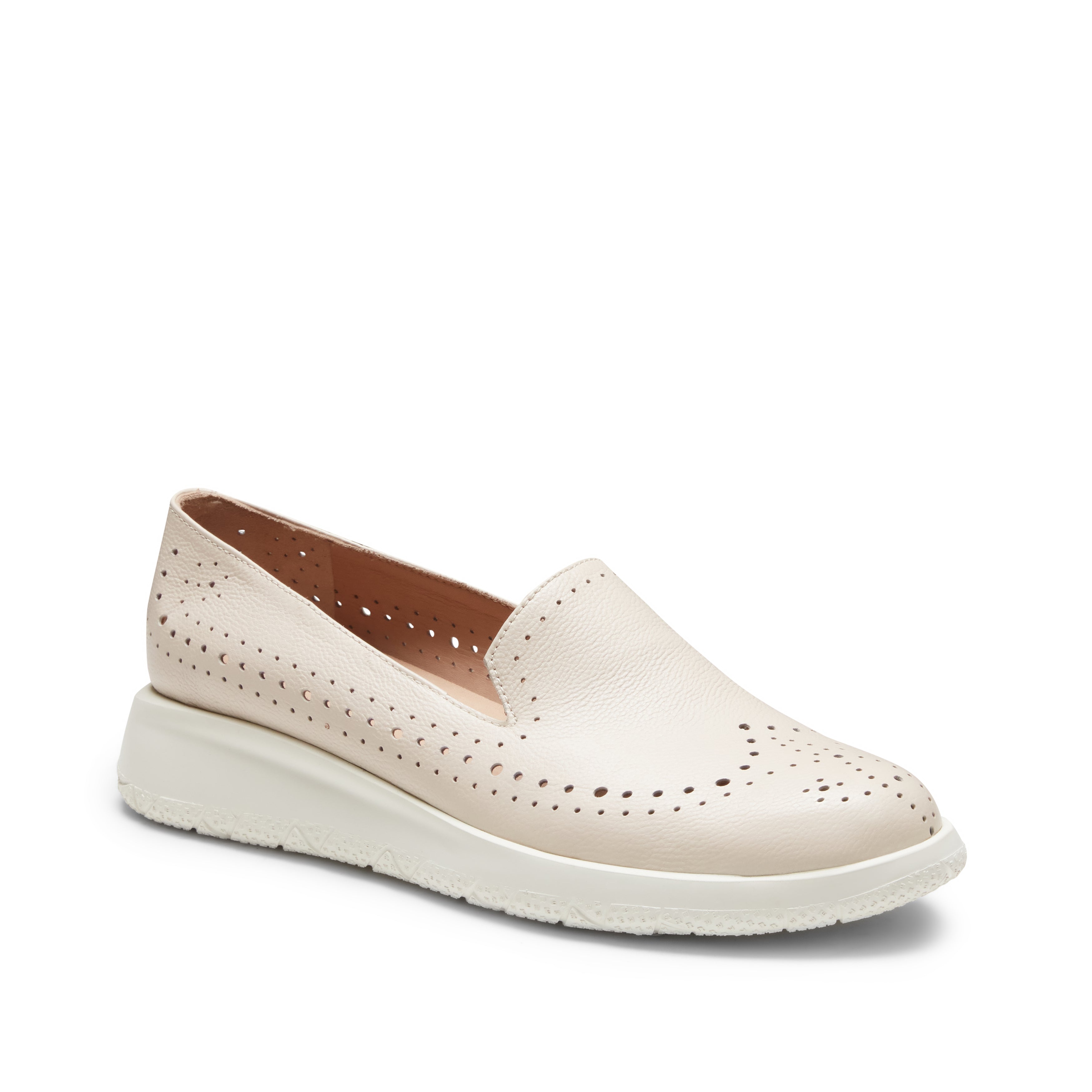 F.lli Rossetti Slipper 77099 latte pelle traforata donna