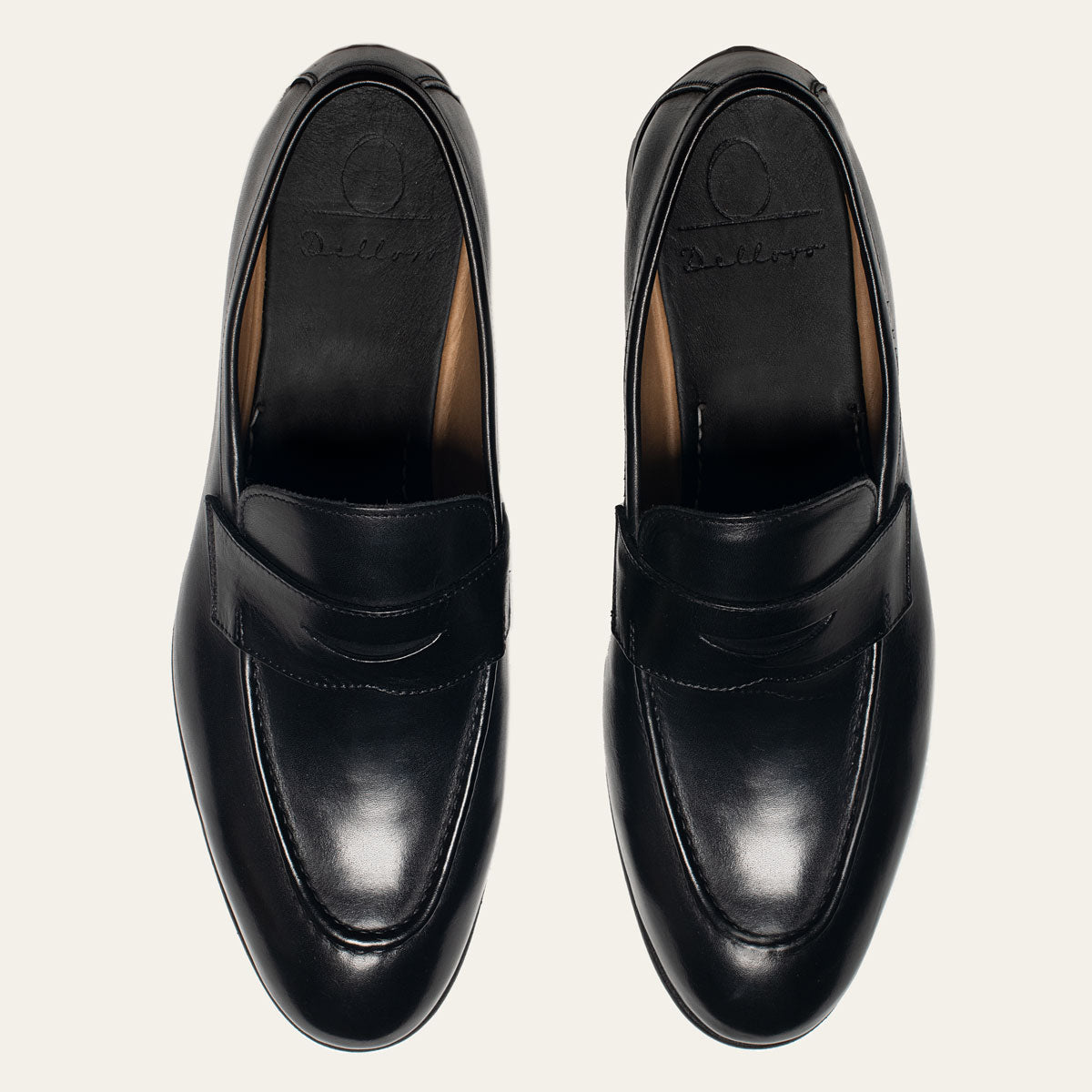 Dellovo Mocassini Acacia loafer uomo pelle brandy cuoio