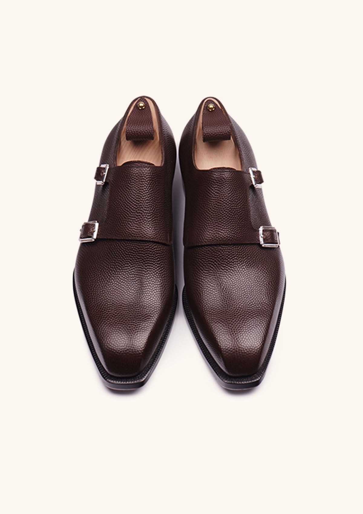 Stefano Bemer T2306F monk doppia fibbia marrone pelle
