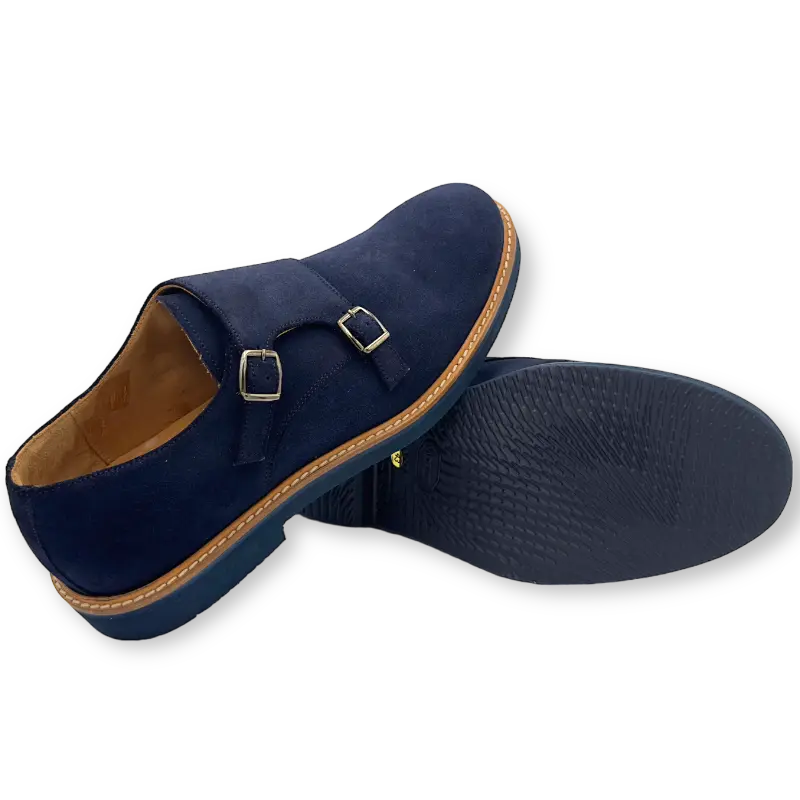 Sandro Barbera Stringate Uomo 1528 GoRain monk blu