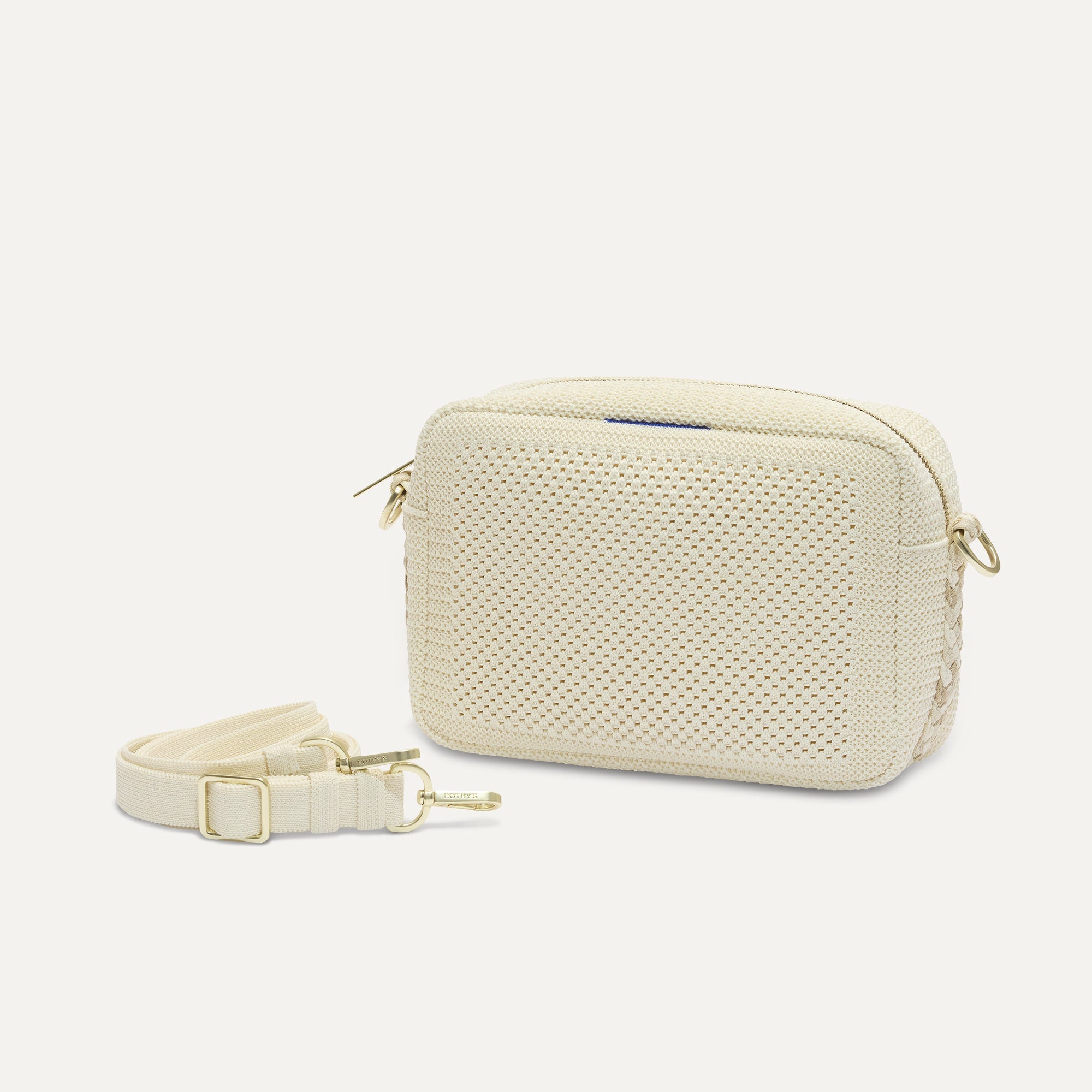 Rothy's The Crossbody Camera Bag borsa tracolla Cream Twist Open-Knit