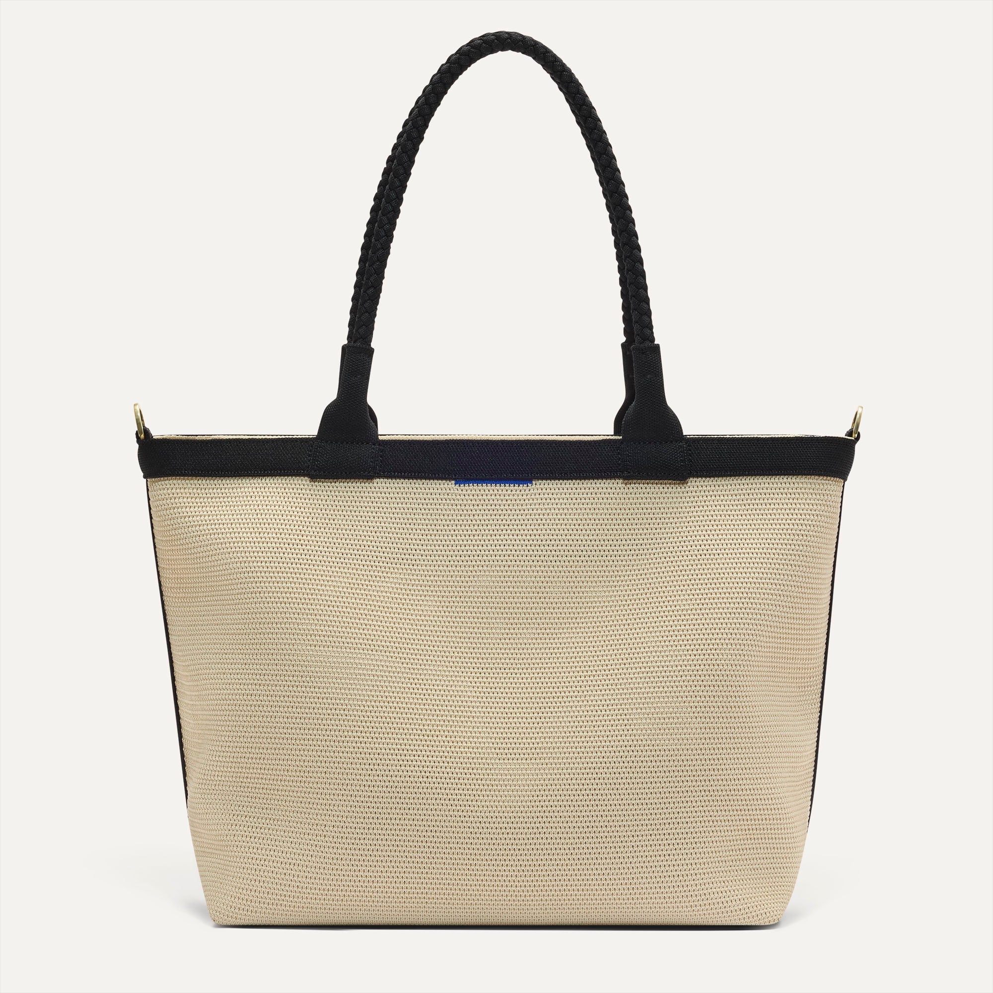 Rothy's Tote Bags The Lightweight Zip Tote borsa Black White Raffia